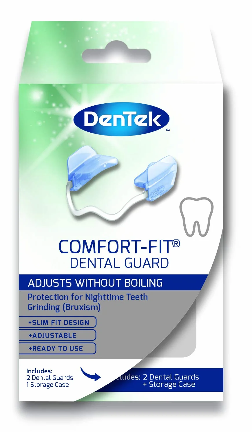 Dentek Comfort-Fit Ochraniacze na Zęby, 2 Sztuki