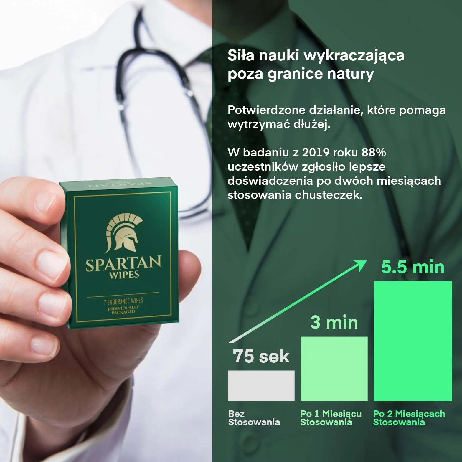 Chusteczki opóźniające dla mężczyzn - Dłuższe wytrzymywanie i większa kontrola - 7 pojedynczo zapakowanych chusteczek - Dla wytrzymałości i wydajności