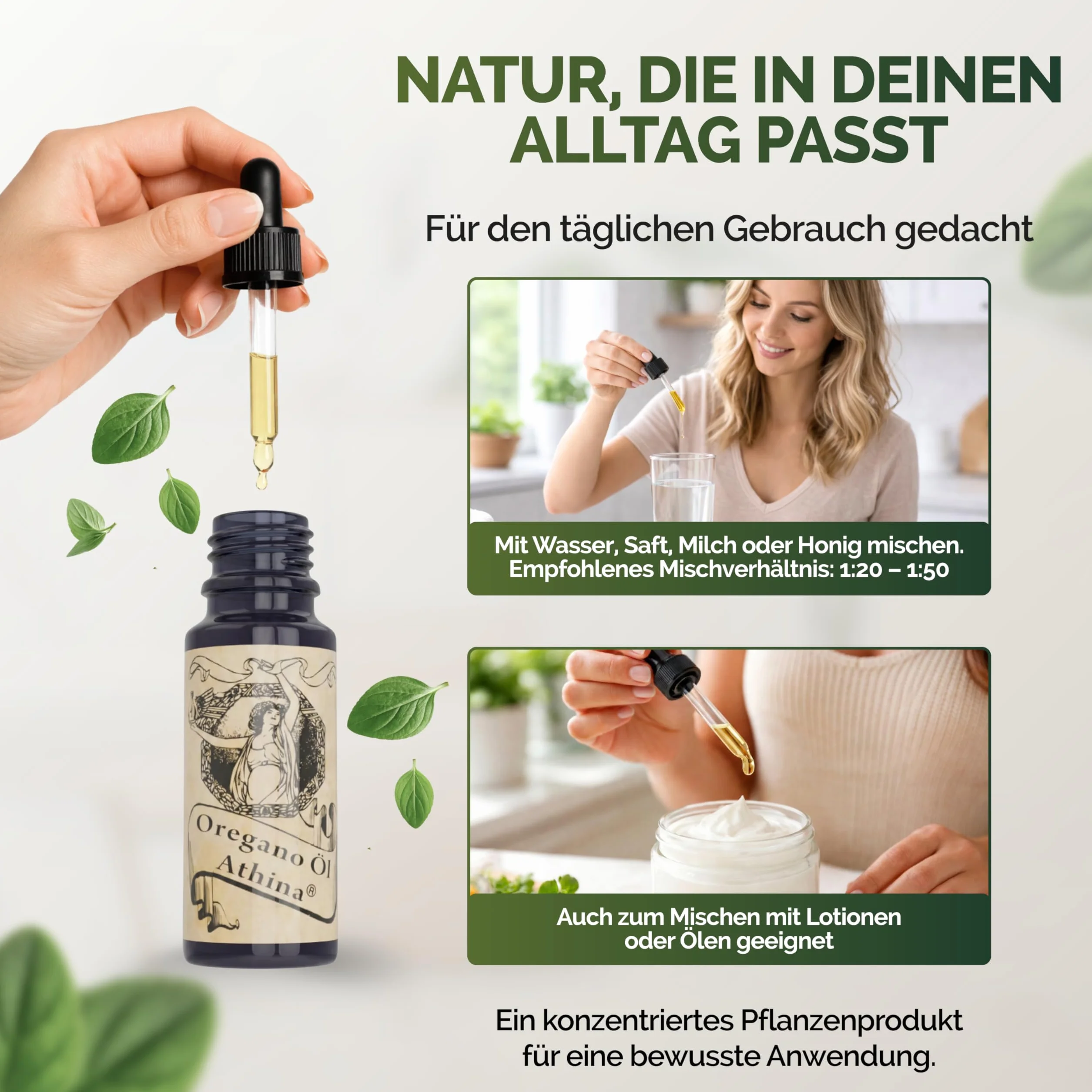 Athina Oregano olejek eteryczny z oregano, Origanum Vulgare Hirtum z Grecji, 80% karwakrolu, 1 x 10 ml