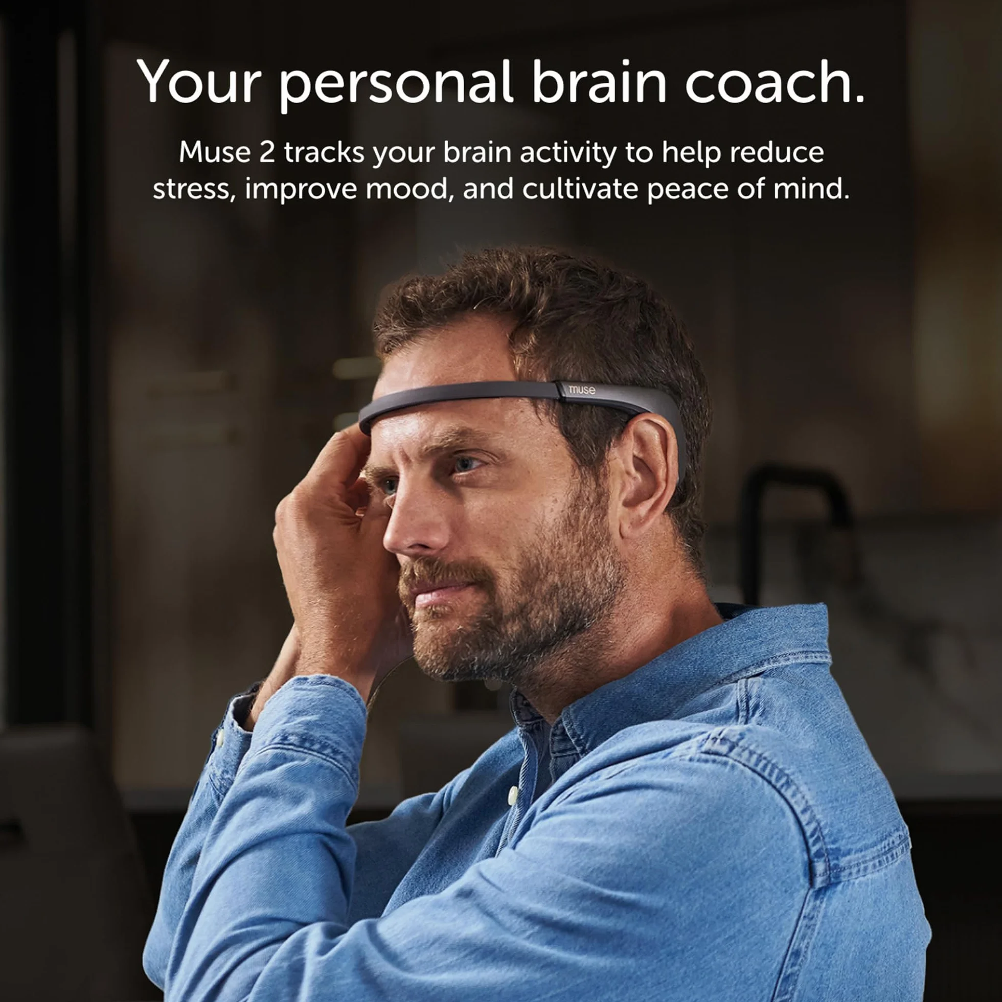 MUSE 2 Opaska na głowę z czujnikiem mózgu EEG USB-C do medytacji biofeedback
