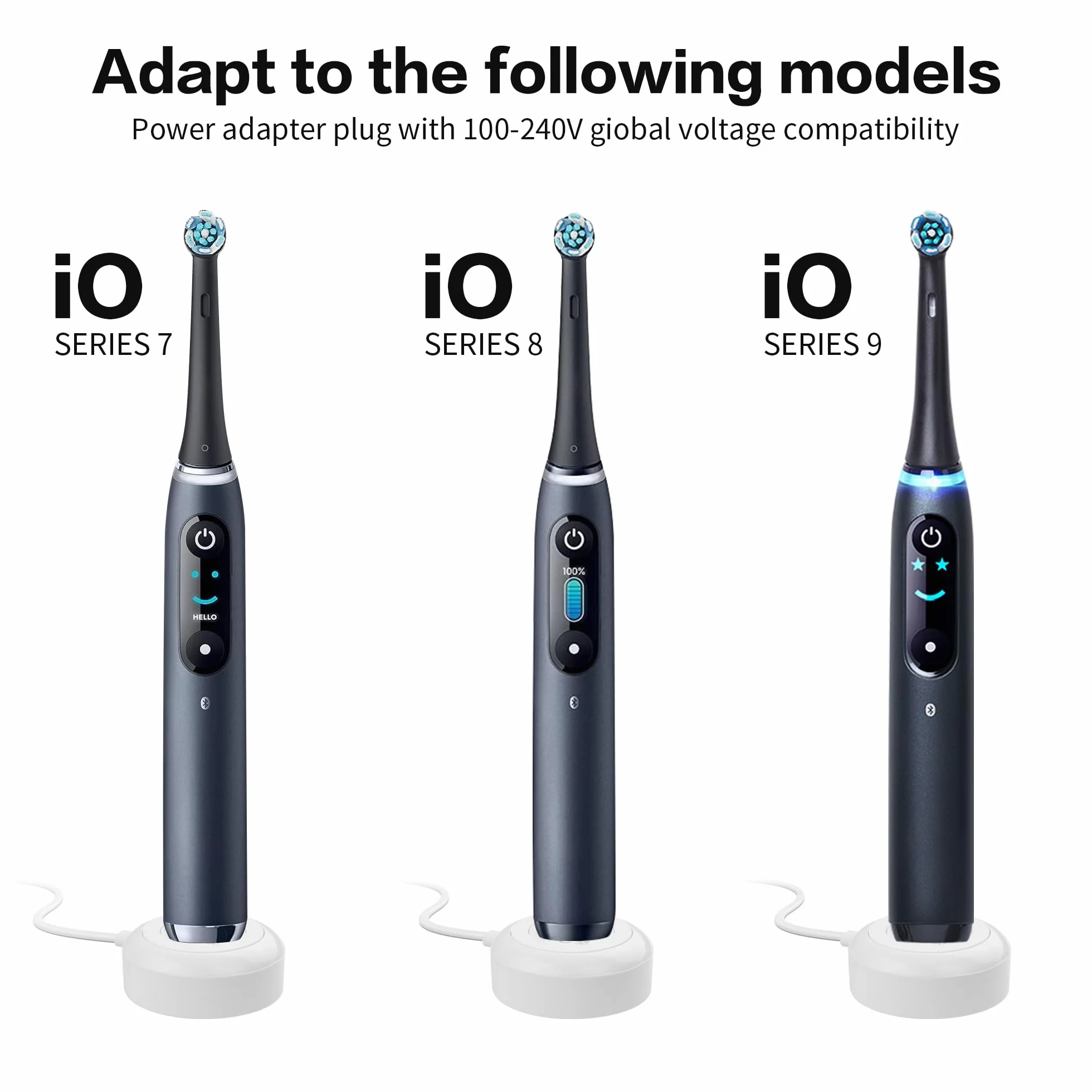 Magnetyczna ładowarka YADHAOD do Oral-B iO 7/8/9, zapasowa stacja dla Braun Oral-B iO, Travel Charger