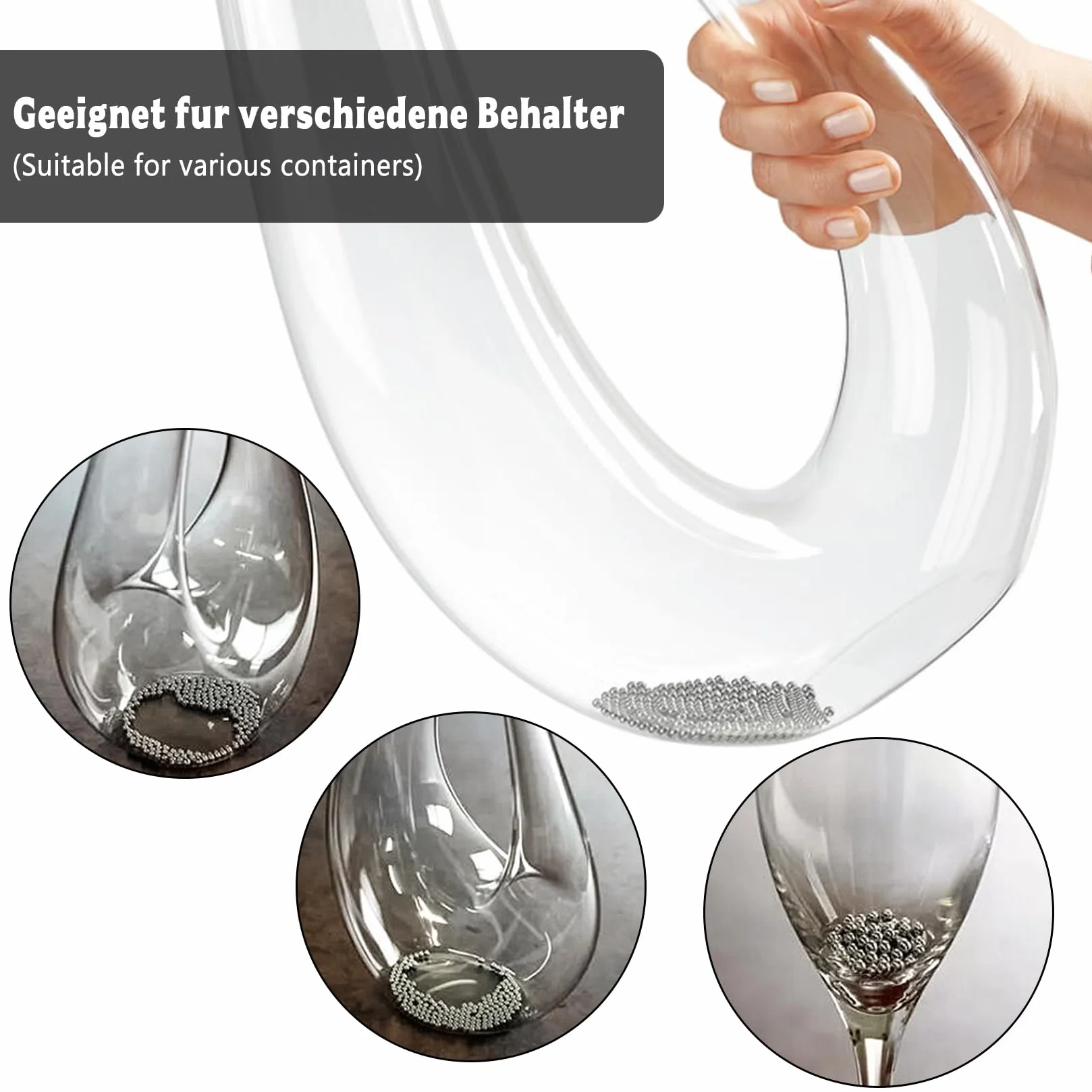 800 sztuk stalowych kulek czyszczących do butelek, stalowe kulki czyszczące do szklanych butelek, 4mm metalowe kulki do czyszczenia dekanterów, karafek, wazonów, dzbanoków na wino, czyszczenie kulek