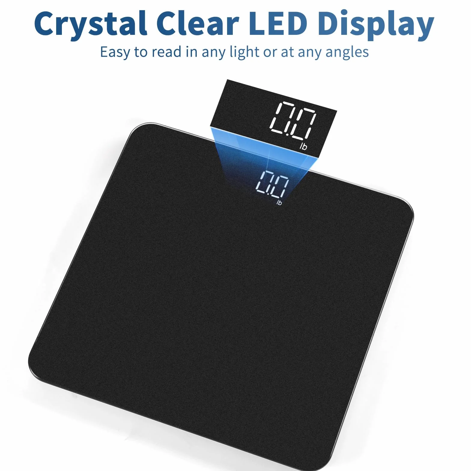 Vitafit Waga Cyfrowa, Wysoka Dokładność 0,05kg przez Nasze Profesjonalna Waga Fabryka Od 2001, Waga Cyfrowa do Ciala LED Step-on, 3 Baterie AAA W Zestawie, 182kg, Spray Srebrno-Czarny
