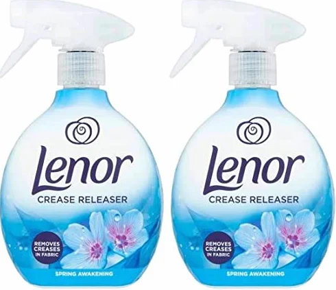 Lenor Spray do usuwania zagnieceń usuwa zagniecenia w tkaninie. Zapach przebudzenia wiosny, podwójne opakowanie, 2 x 500 ml