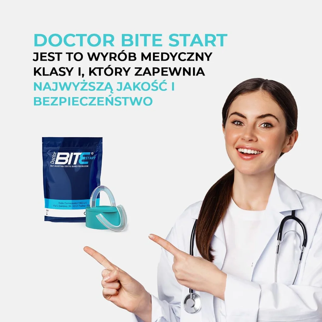 2 x Zgryz Na Bruksizm Nocny Dulàc Doctor Bite Start, Samomodelujące Urządzenie Medyczne i Made In Italy, Z Uchwytem Na Zgryz W Zestawie