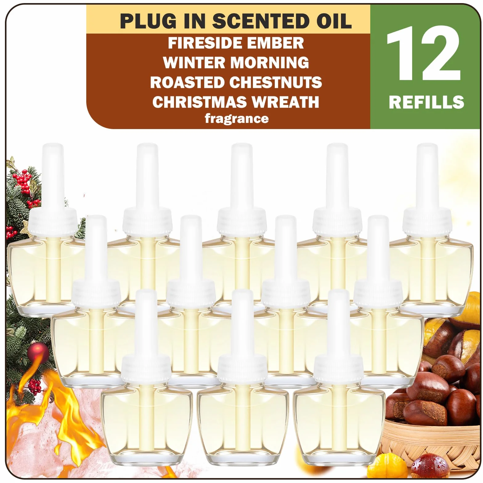 SCENTORINI Wkład do napełniania olejkiem zapachowym 12x19 ml kompatybilny z Air Wick Glade