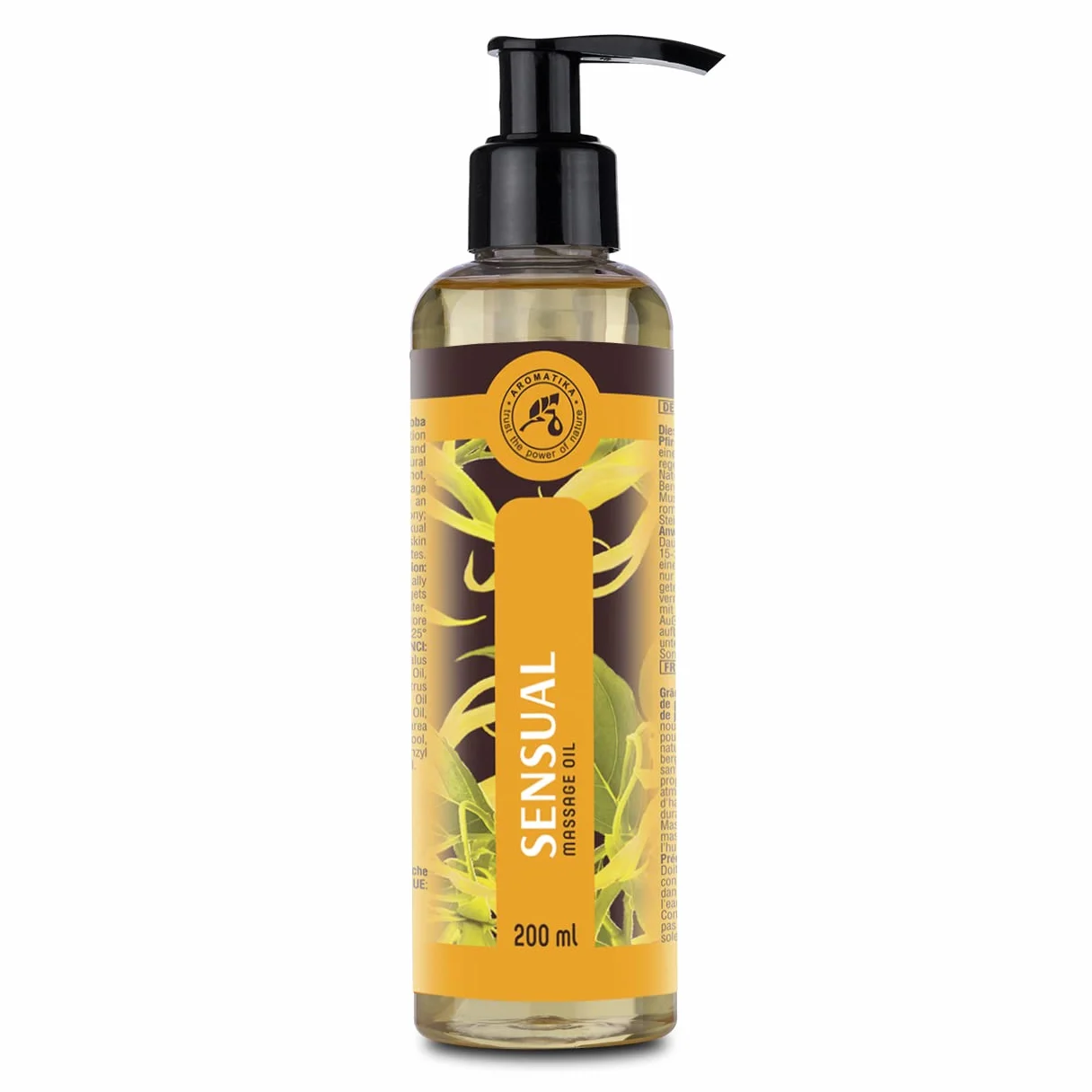 Zmysłowy Olejek do Masażu - 200 ml - Olejki Eteryczne- Migdały - Ylang Ylang - Drzewo Sandałowe - Grejpfrut - z Jojoba - Olejek do Masażu - Olejek do Ciała dla Niego i dla Niej - Romantyczny Prezent