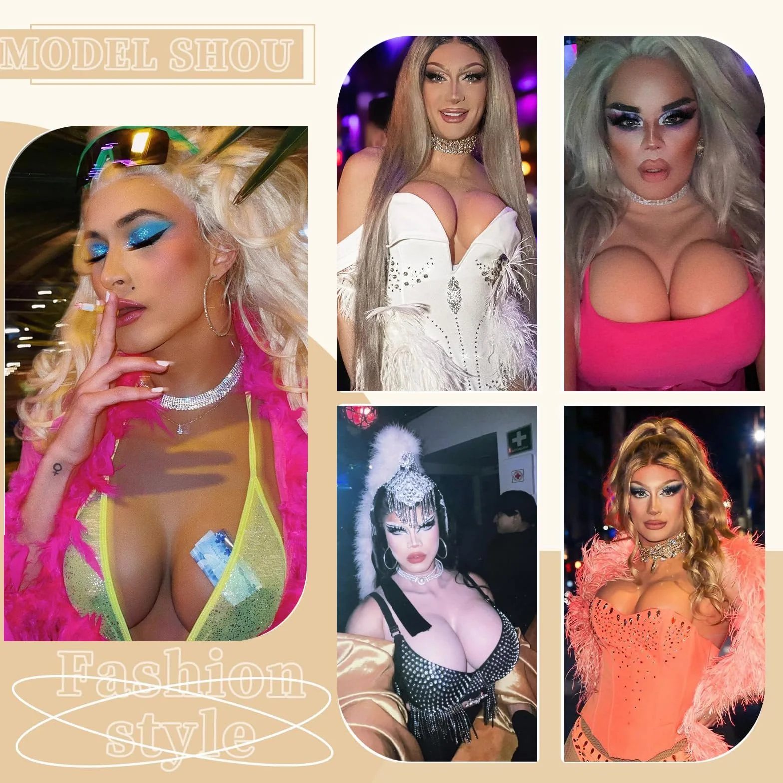 Silikonowa maska C-G CUP dla Crossdresser Cosplay Drag Queen