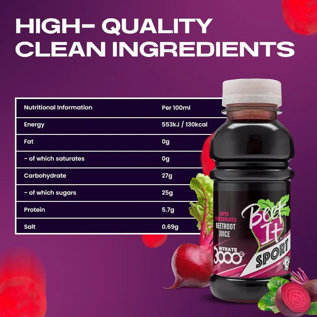 Beet It Shot z buraka 400mg azotanów 7 porcji