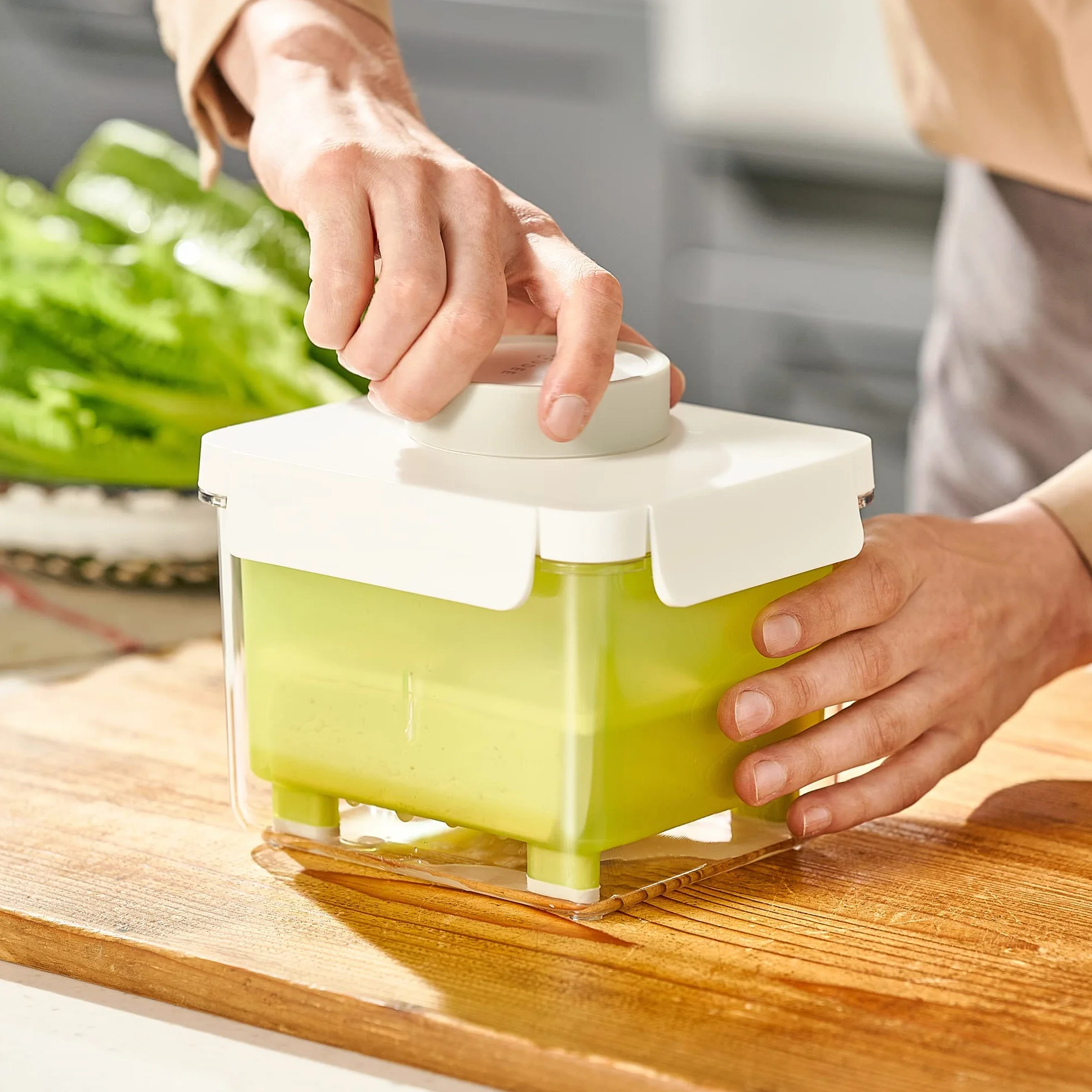 TOFUDEE Prasa do tofu z funkcją Auto IntelliSpring. Opatentowana regulowana wegańska prasa do tofu dla przyspieszenia odprowadzania wody ze wszystkich rodzajów tłoczonego tofu bez pęknięć