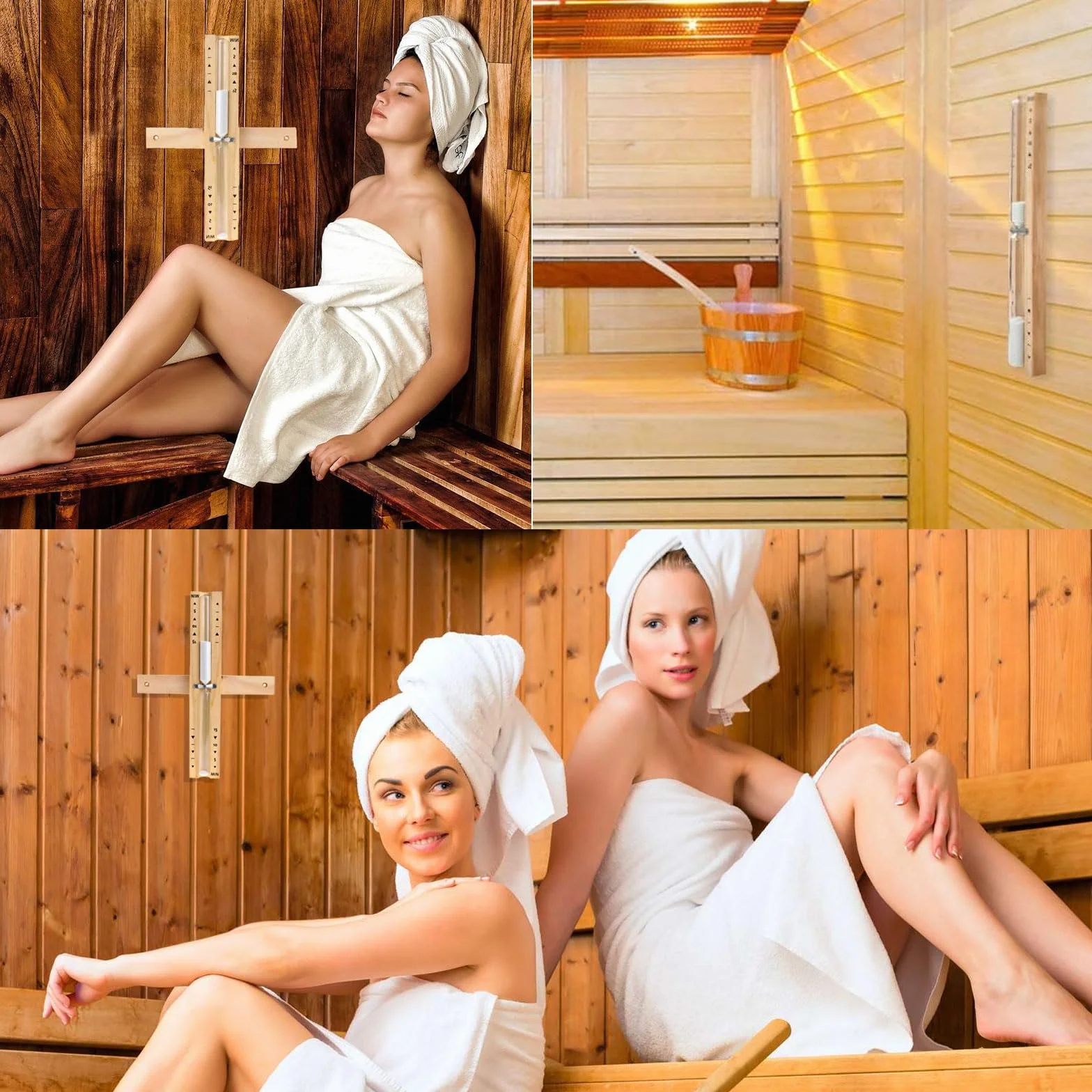 Klepsydra sauna, analogowa klepsydra 15 minut, akcesoria do sauny, obrotowy zegar do sauny, drewno, montaż ścienny, do sauny, klepsydra, montaż ścienny, zegar do sauny + 2 śruby ze stali nierdzewnej