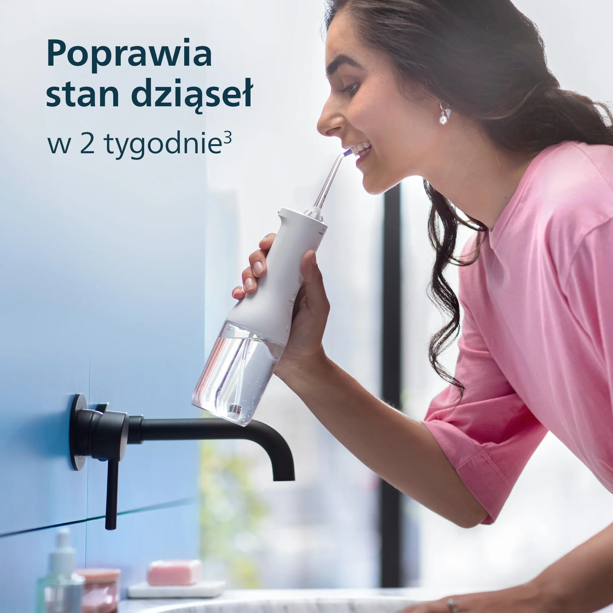 Philips Sonicare Power Flosser 3000 Bezprzewodowy irygator do jamy ustnej HX3826/31 Biały
