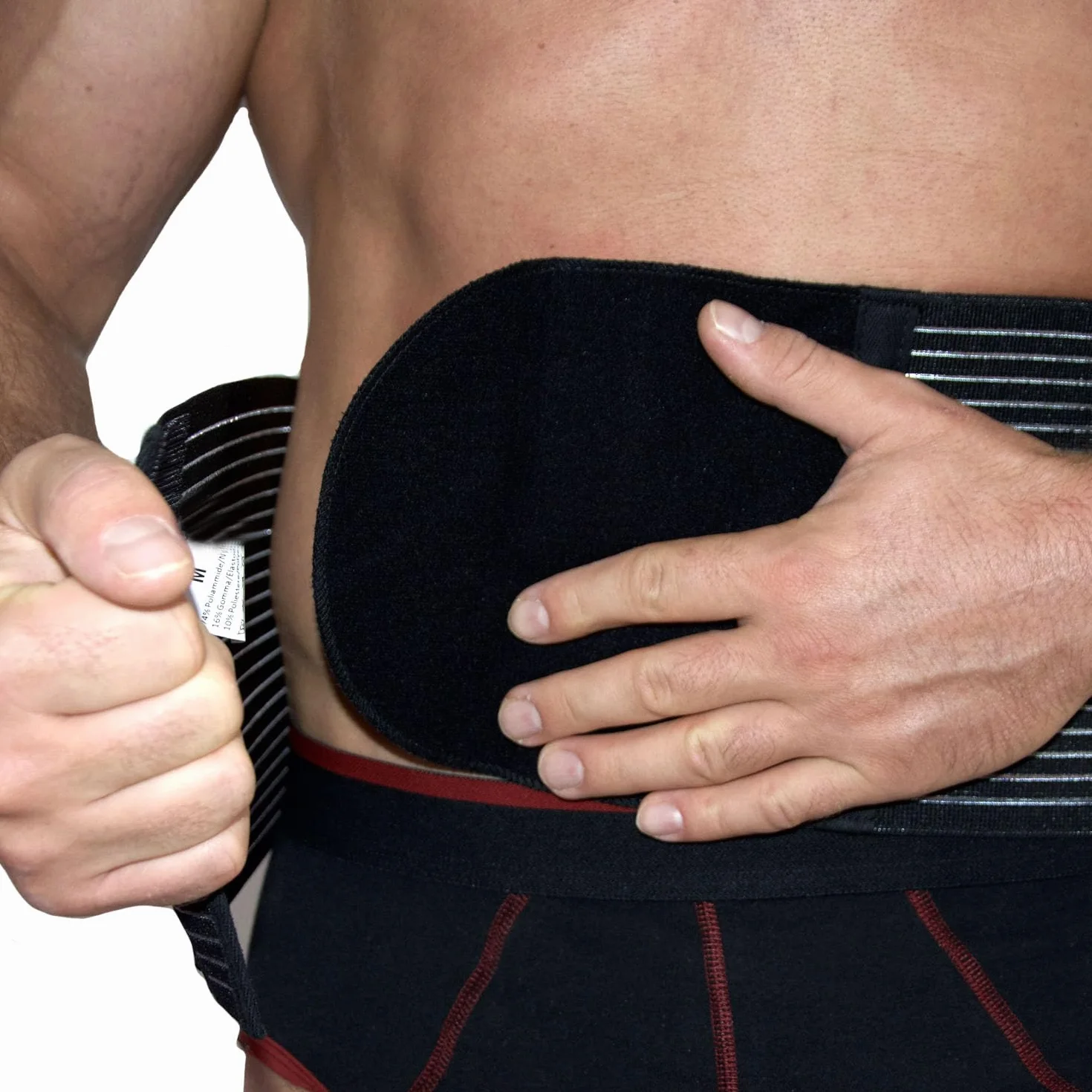 BODYPERFECT Pooperacyjna opaska na brzuch Unisex Korektor pooperacyjny Regulowane zamknięcie XS Czarna