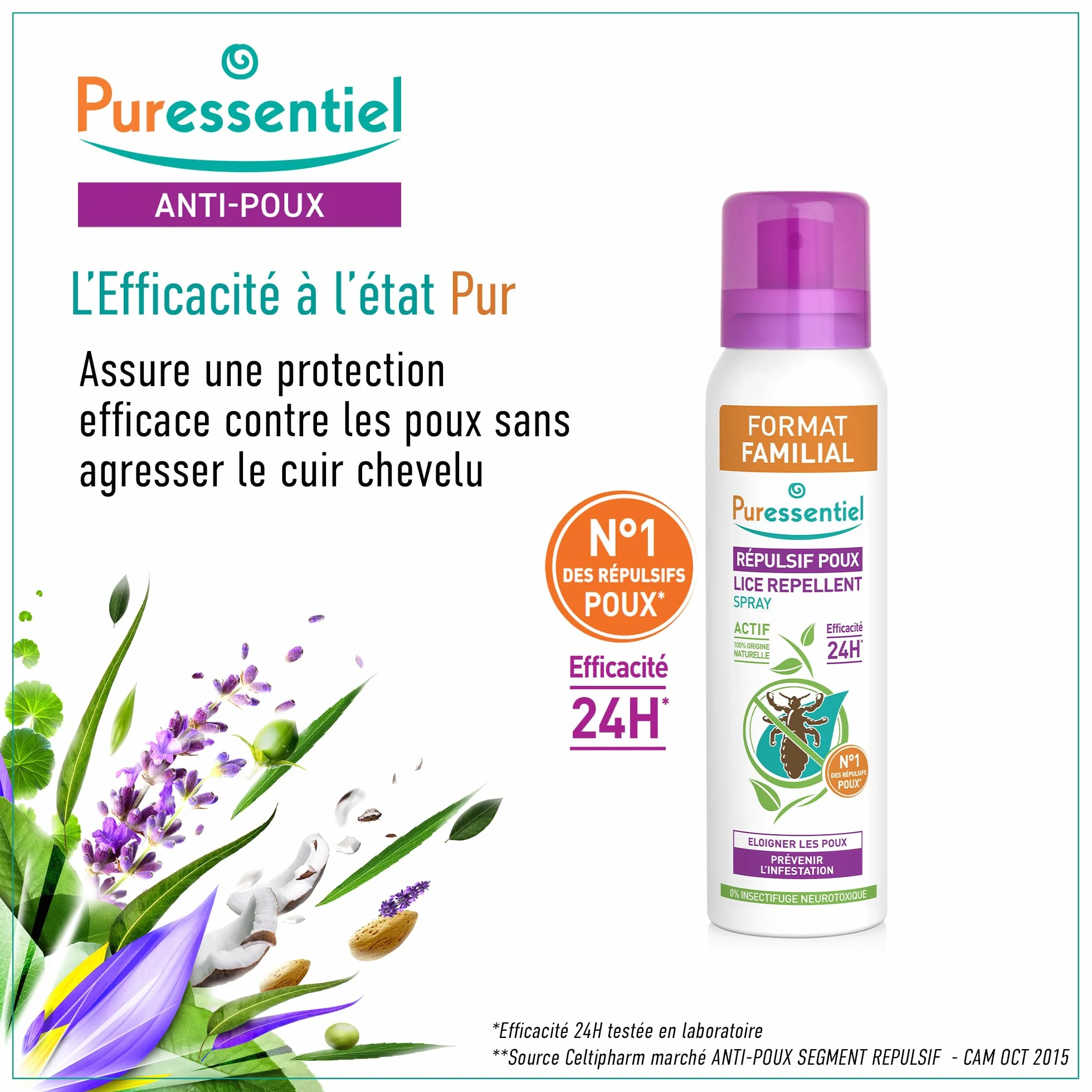 Spray répulsif poux Format Familial 200ml
