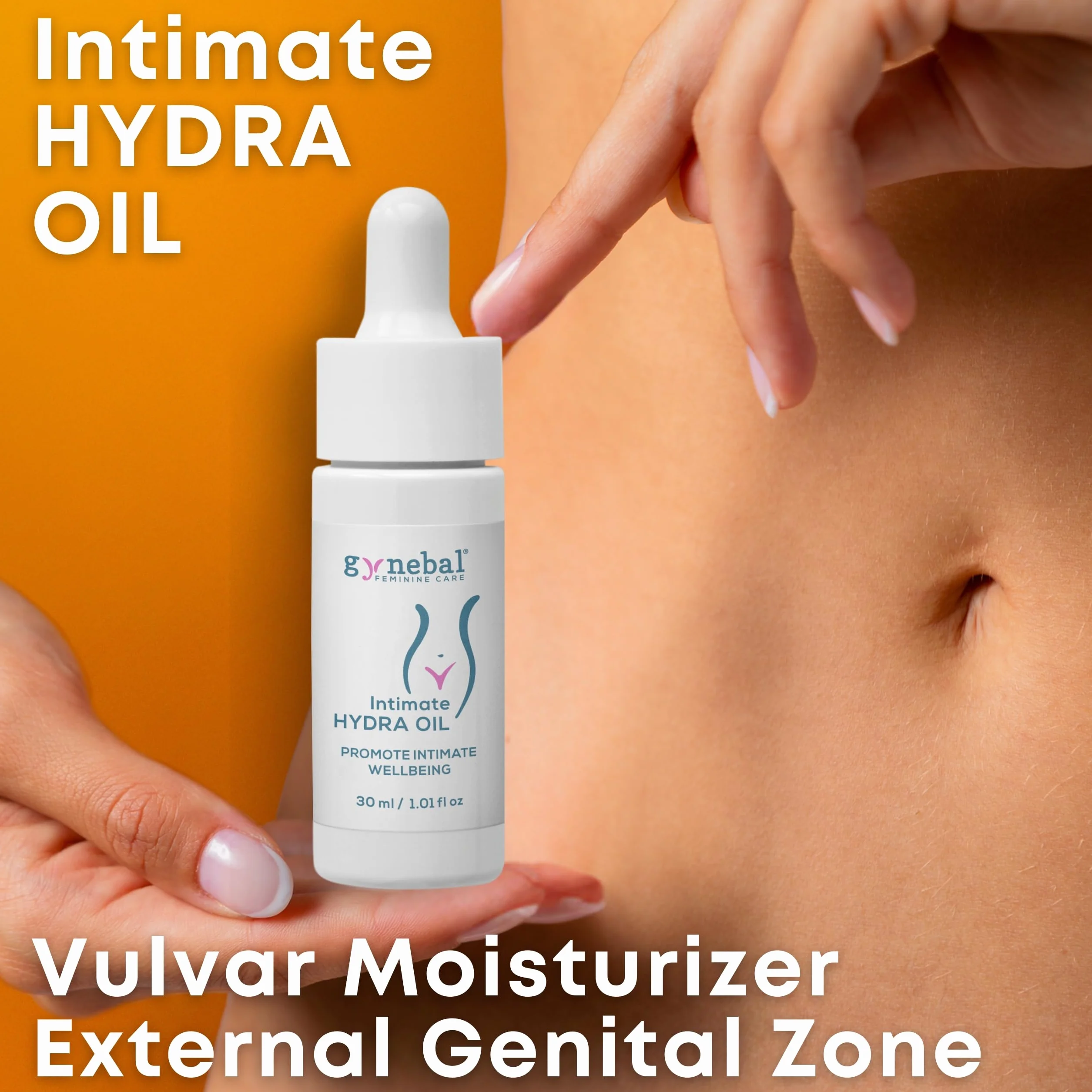 30 ml GYNEBAL Intimate Hydra Oil - Naturalny olej, który regeneruje i nawilża zewnętrzny obszar pochwy - 5 naturalnych olejków i witaminy E - suchość intymna i menopauza