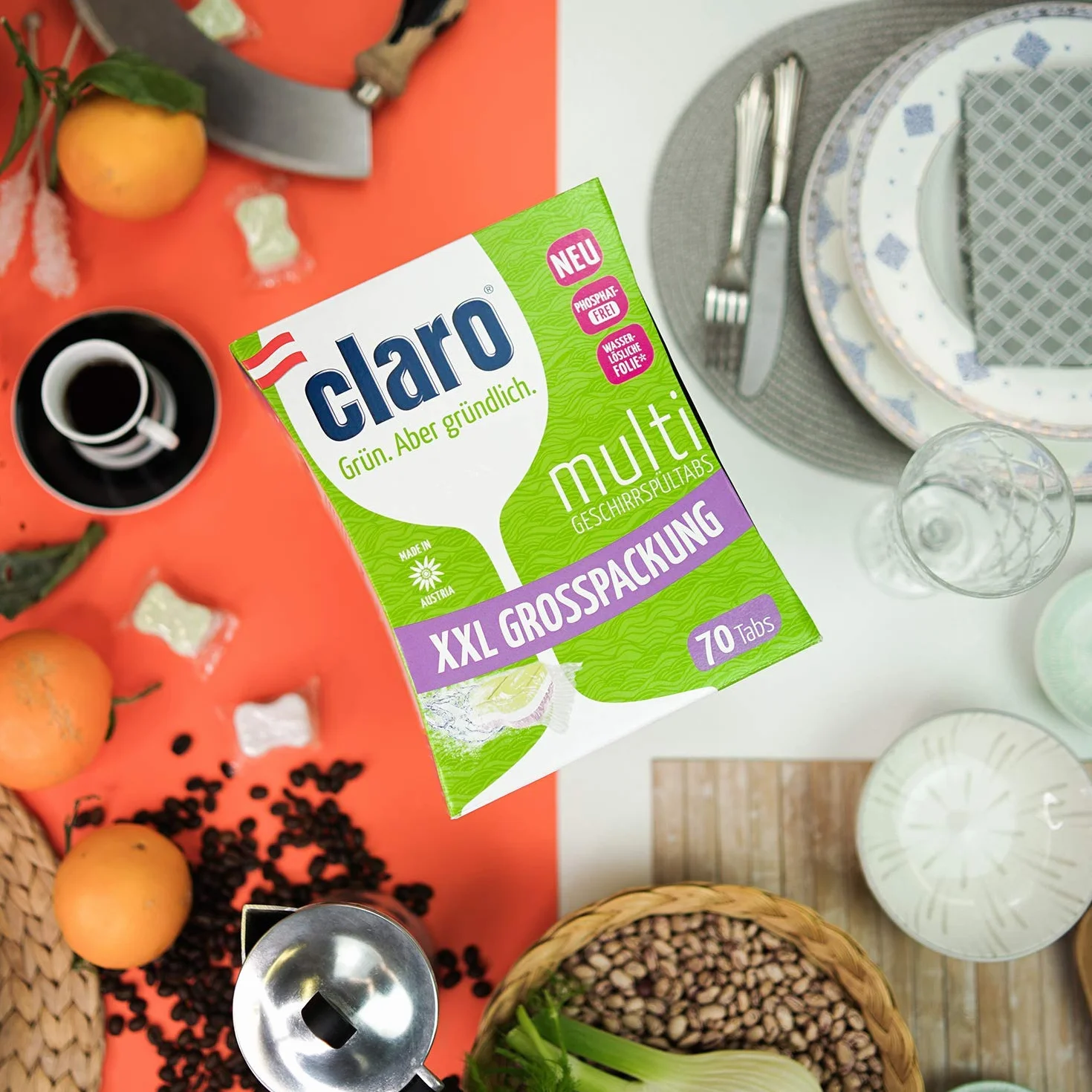 Claro Multi Tabletki do zmywarki 70 szt. Biodegradowalne
