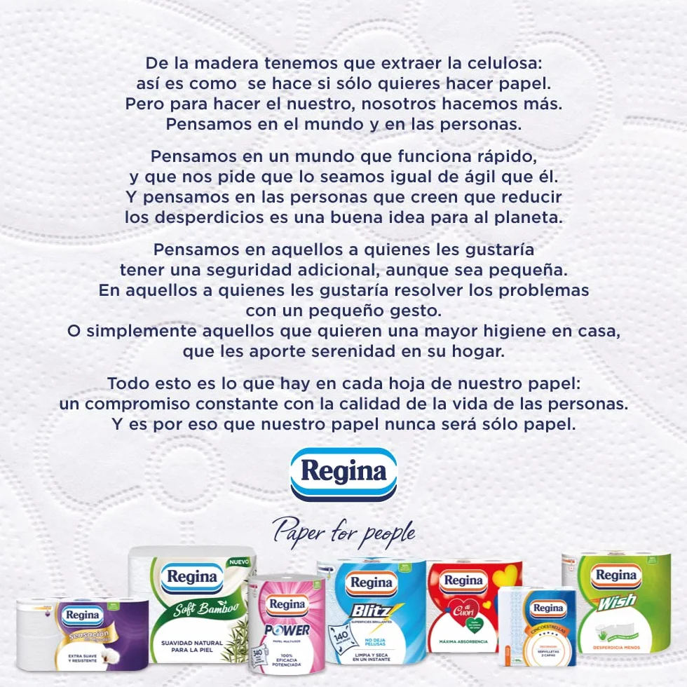 Regina Soft Bamboo, 8 rolek papieru toaletowego, 3 warstwy, 160 arkuszy, naturalna miękkość dla skóry, papier toaletowy wykonany z włókien bambusowych, opakowanie papierowe, certyfikat FSC