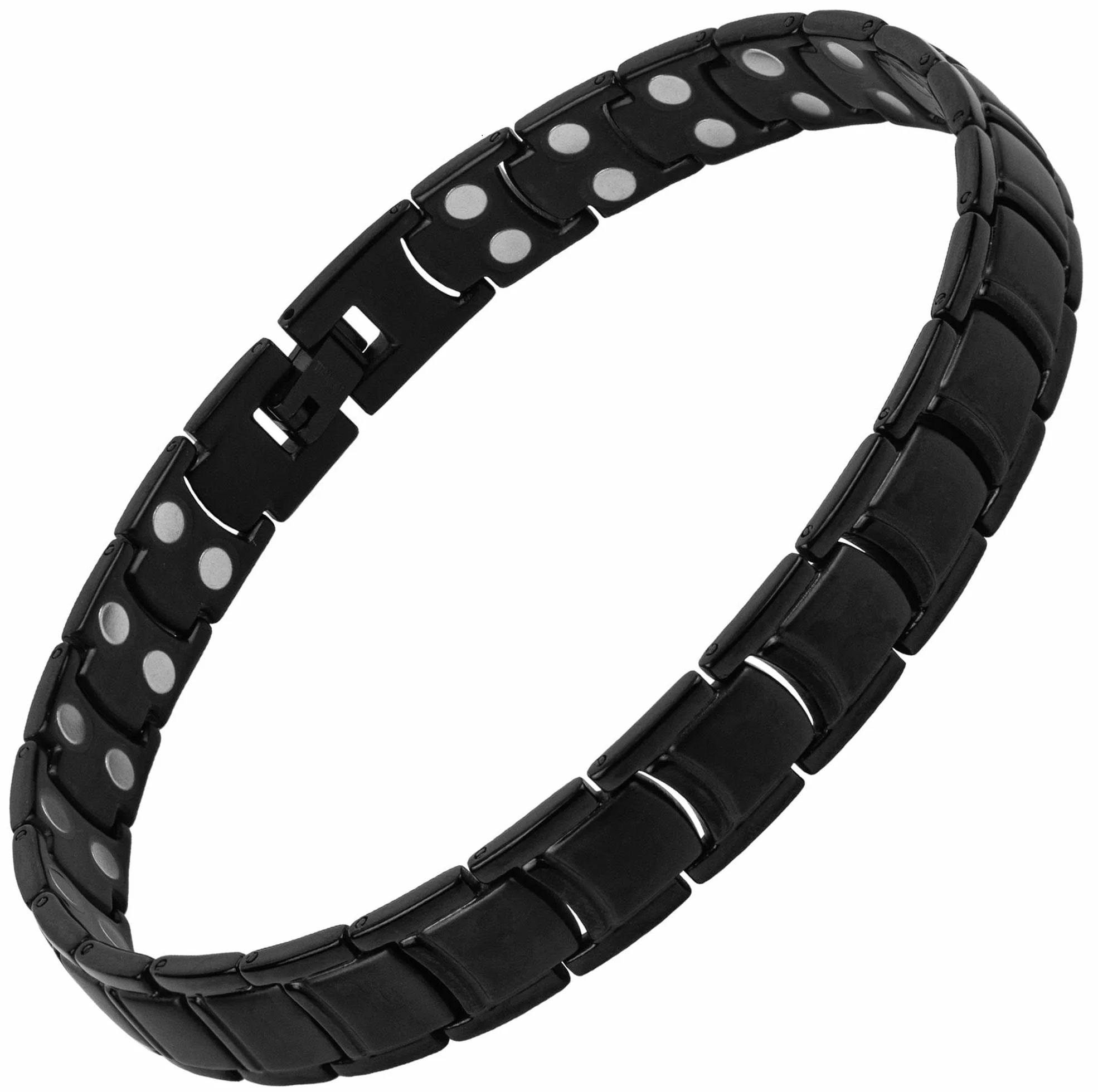 MagnetRX® Magnetyczna bransoletka na kostkę o bardzo dużej wytrzymałości, skuteczna magnetyczna bransoletka na kostkę dla mężczyzn, tytanowa bransoletka na kostkę z 48 magnesami