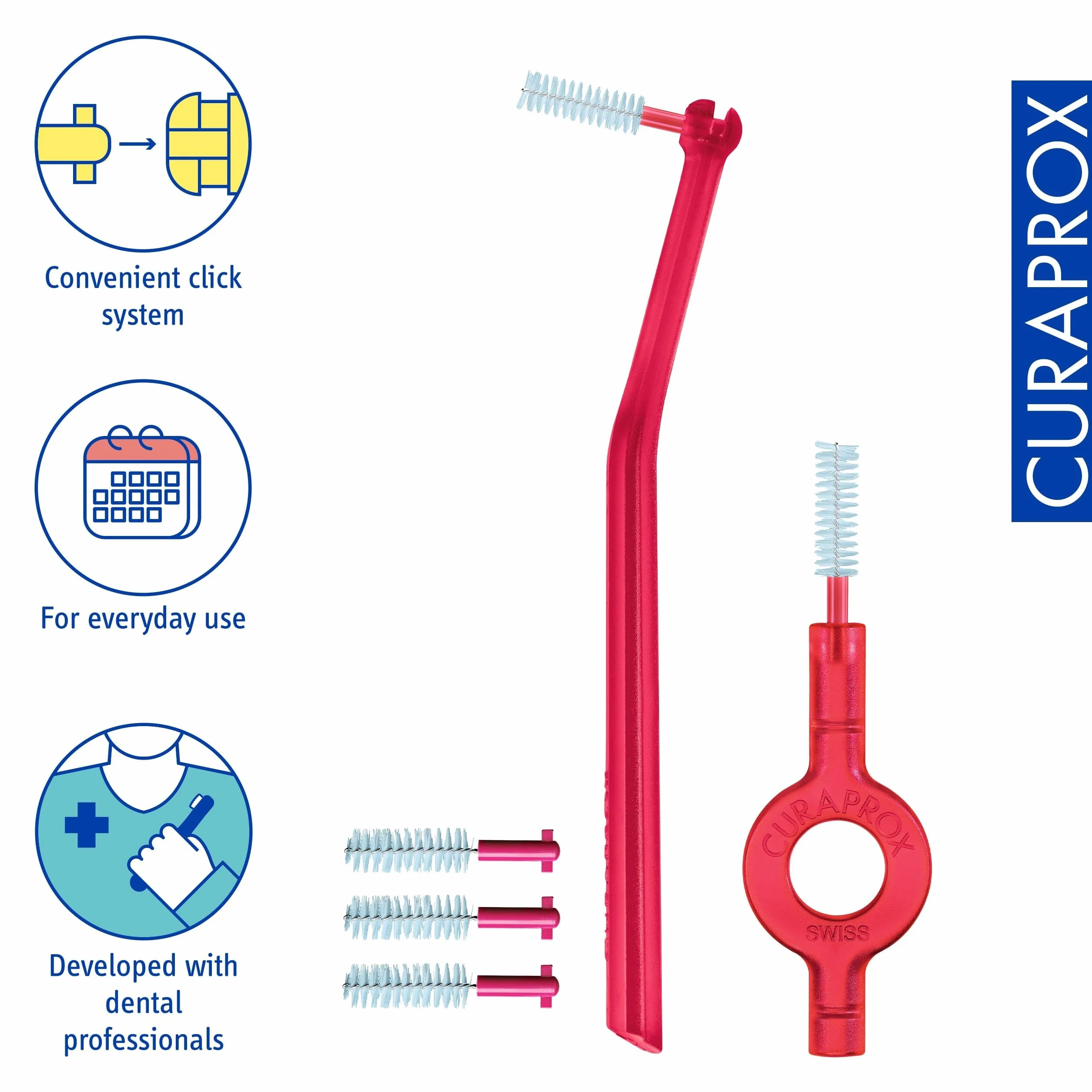 Curaprox CPS 405 Perio Start Zestaw Szczotek Międzyzębowych 5 sztuk Cherry Pink
