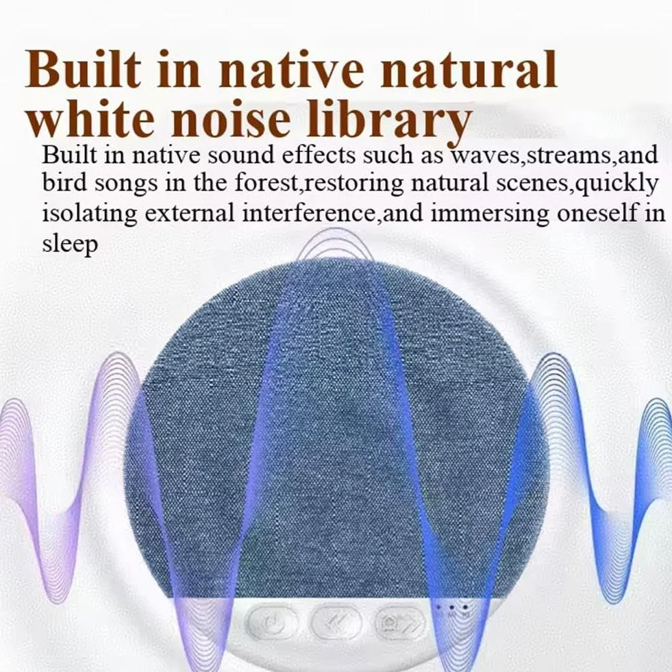 Głośnik Bluetooth do spania mini przewodnictwo kostne biały timer hałasu