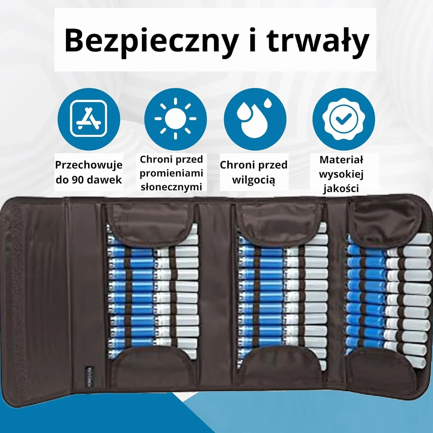 Etui Homeopatyczne z 90 Przestrzeniami na Fiolki Boiron 4g Brązowy