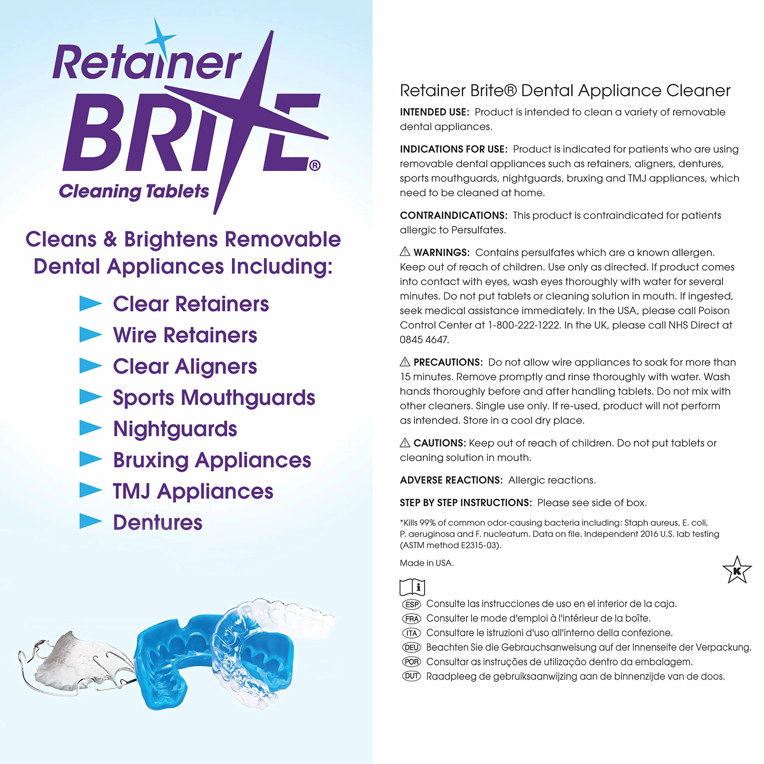 Retainer Brite 96 tabletek (dostawa 3 miesiące)