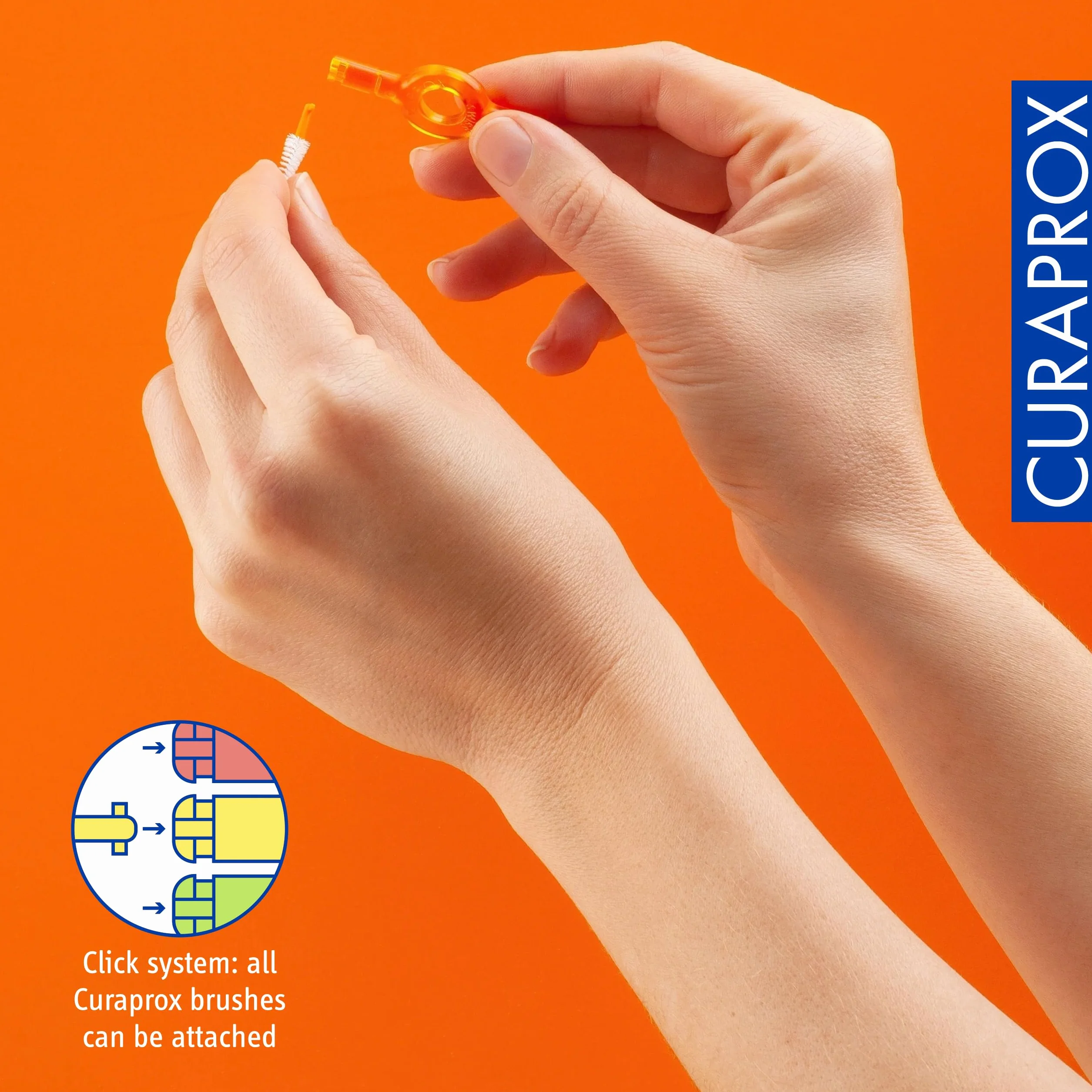 Curaprox Interdental Brush Refill Ortho Size 14 4-Pack Ultra-cienkie włókna pomarańczowy