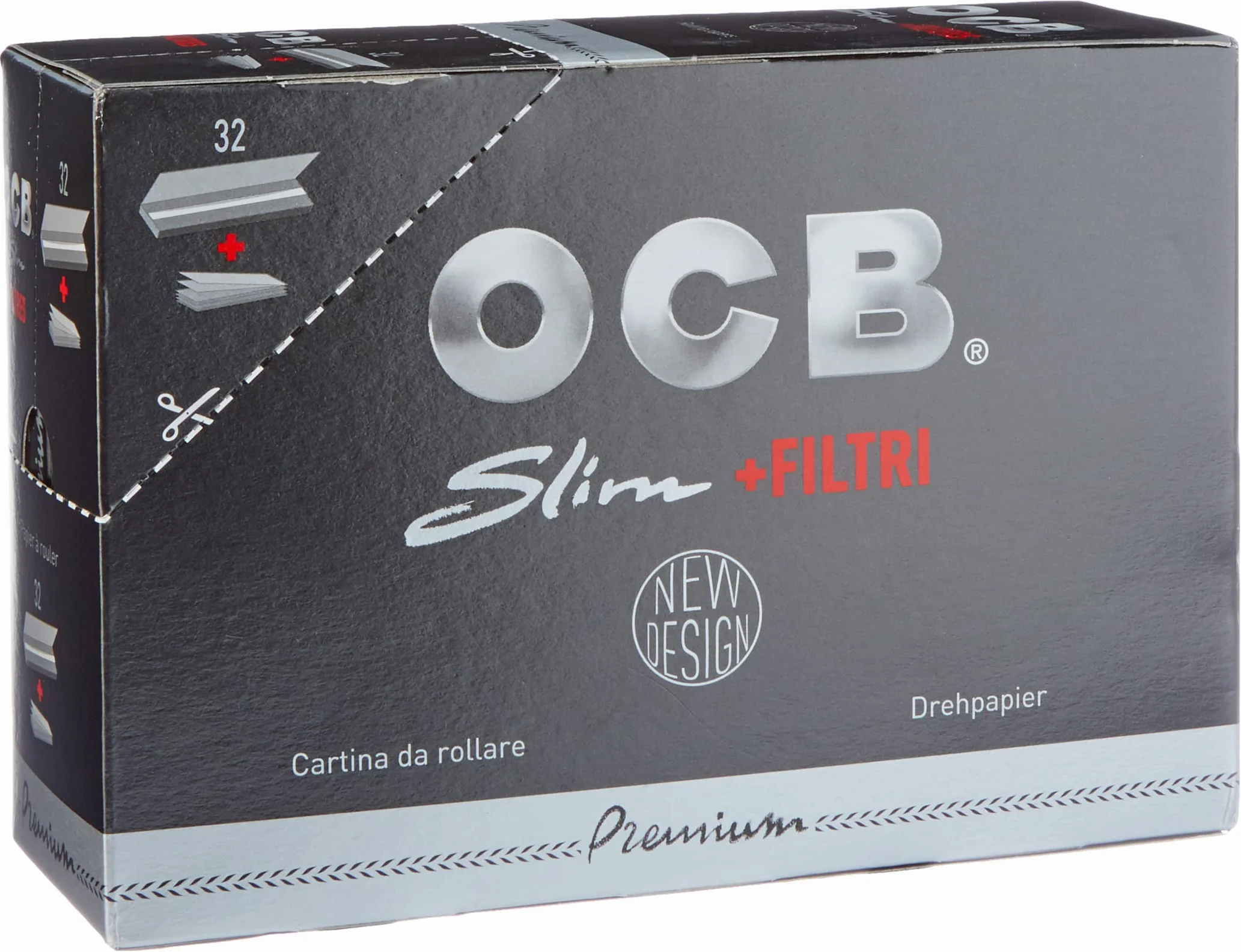 OCB Bibulki czarne 32 szt