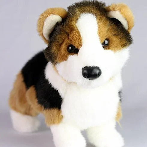 Zapamiętujące zwierzęta domowe trójkolorowe corgi pies - wypchane zwierzęta terapia dla osób z utratą pamięci spowodowaną starzeniem się i opiekunami