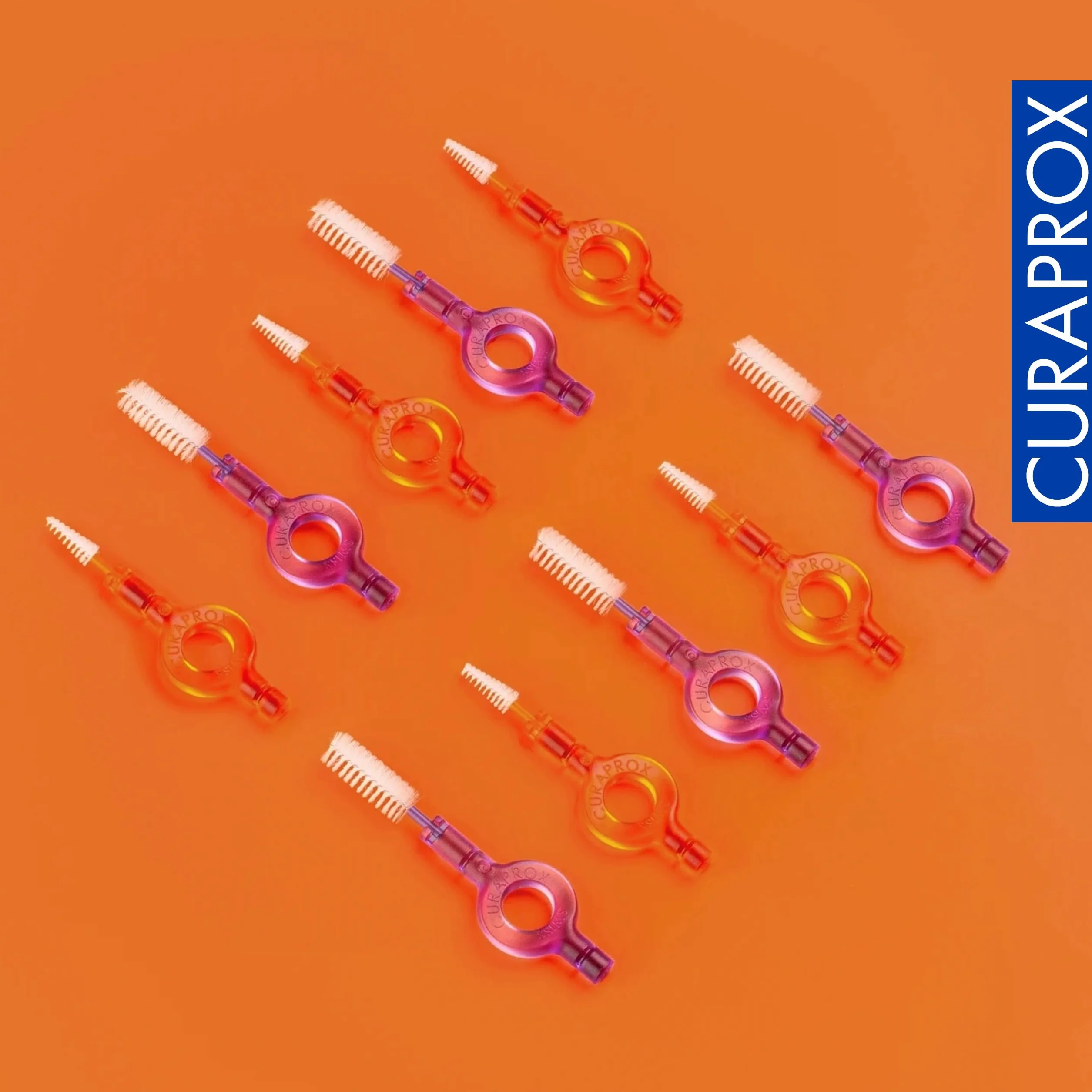 Curaprox Interdental Brush Refill Ortho Size 14 4-Pack Ultra-cienkie włókna pomarańczowy