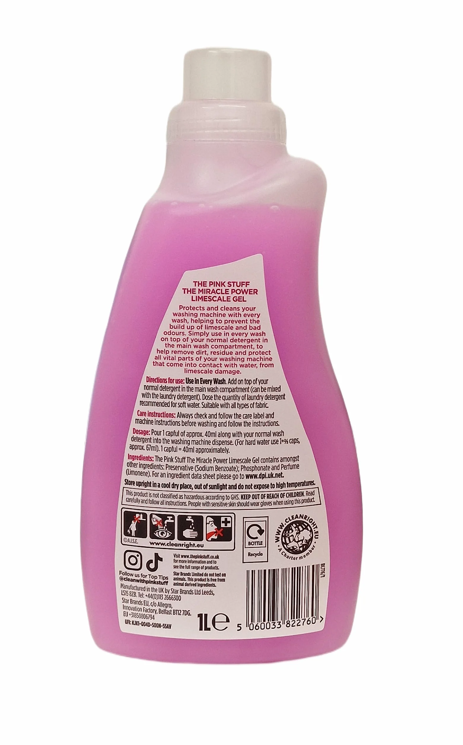 The Pink Stuff Miracle Power żel wapienny do pralki 1 l