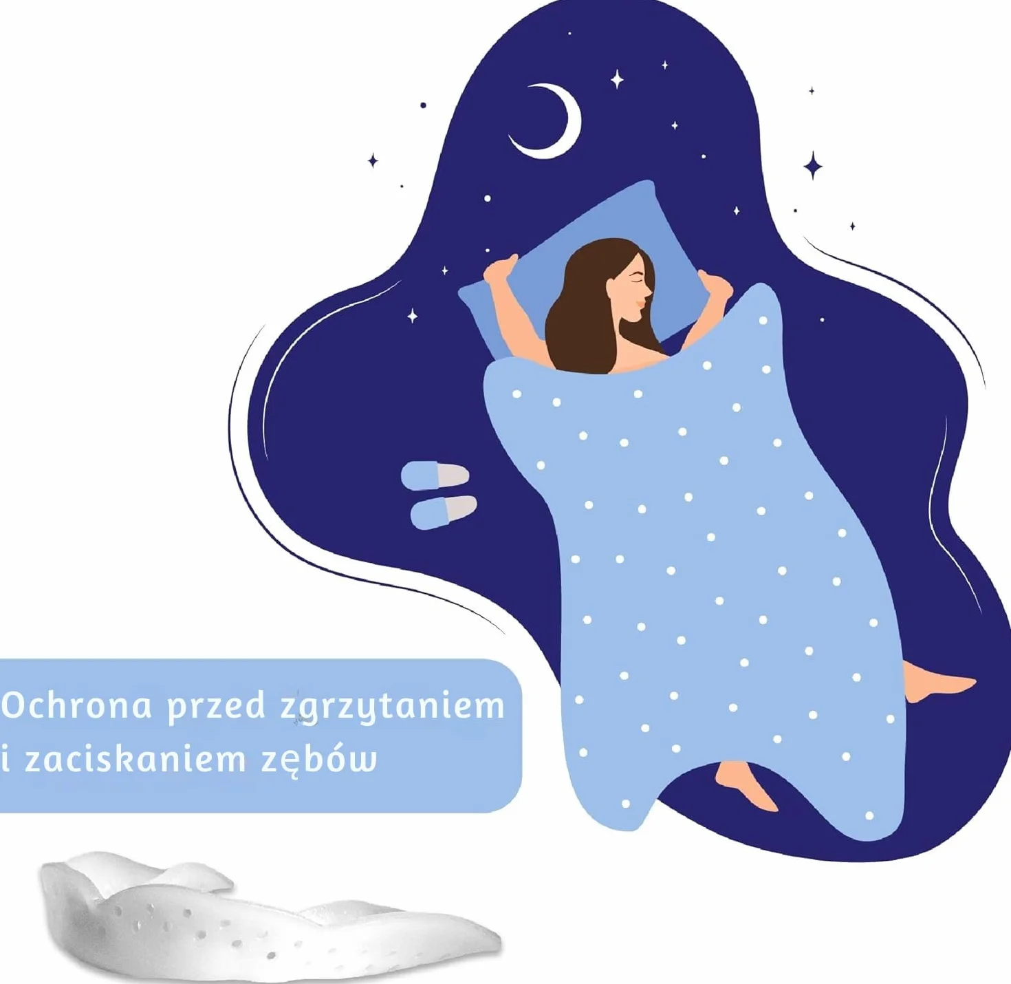 SOVA Aero Night Guard szyna na zęby na noc 1,6 mm na bruksizm dla dorosłych