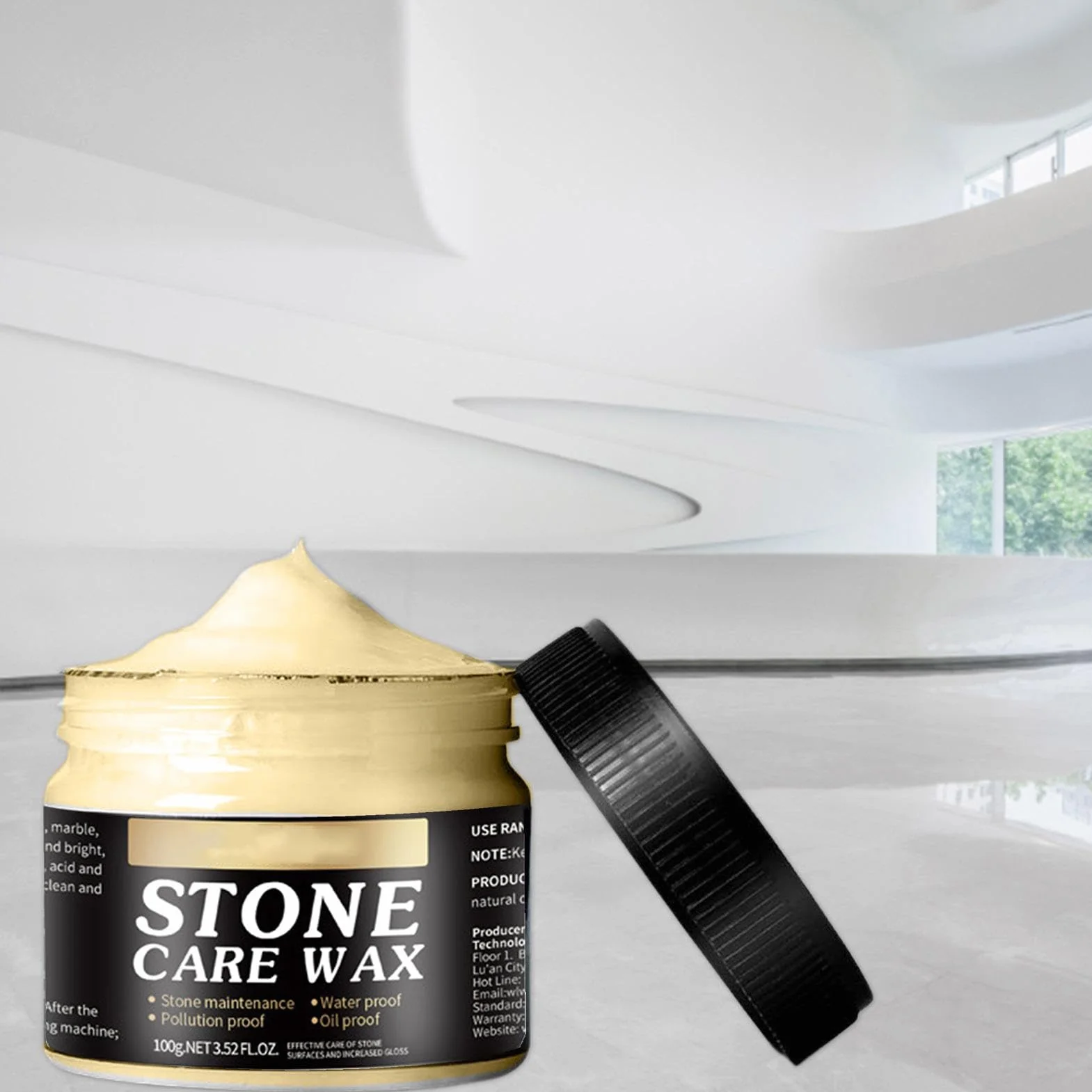Wosk do polerowania granitu, Stone Care Wax, politura do kamienia, kamie? naturalny, politura do kamienia, ?ysk, wosk polerski, kamie? do mebli marmurowych, p?ytek ceramicznych, pod?óg kamiennych