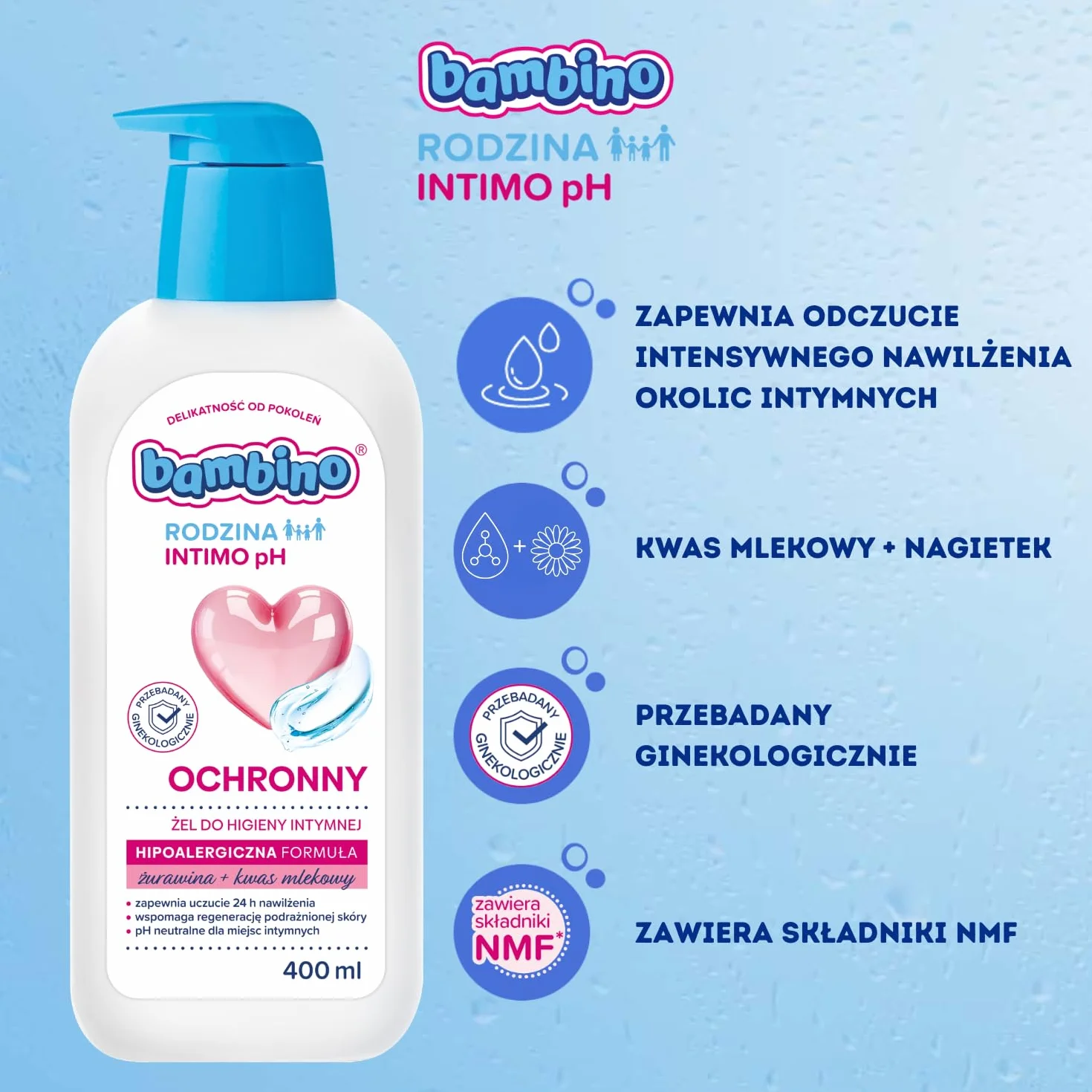 Bambino Rodzina Intimo pH Ochronny żel do higieny intymnej 400 ml