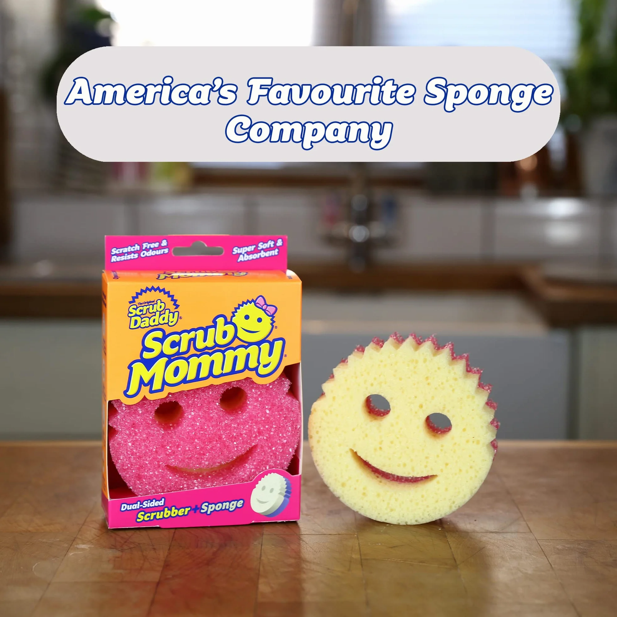 Scrub Daddy Scrub Mommy Gąbki do Czyszczenia Różowy 2 sztuki