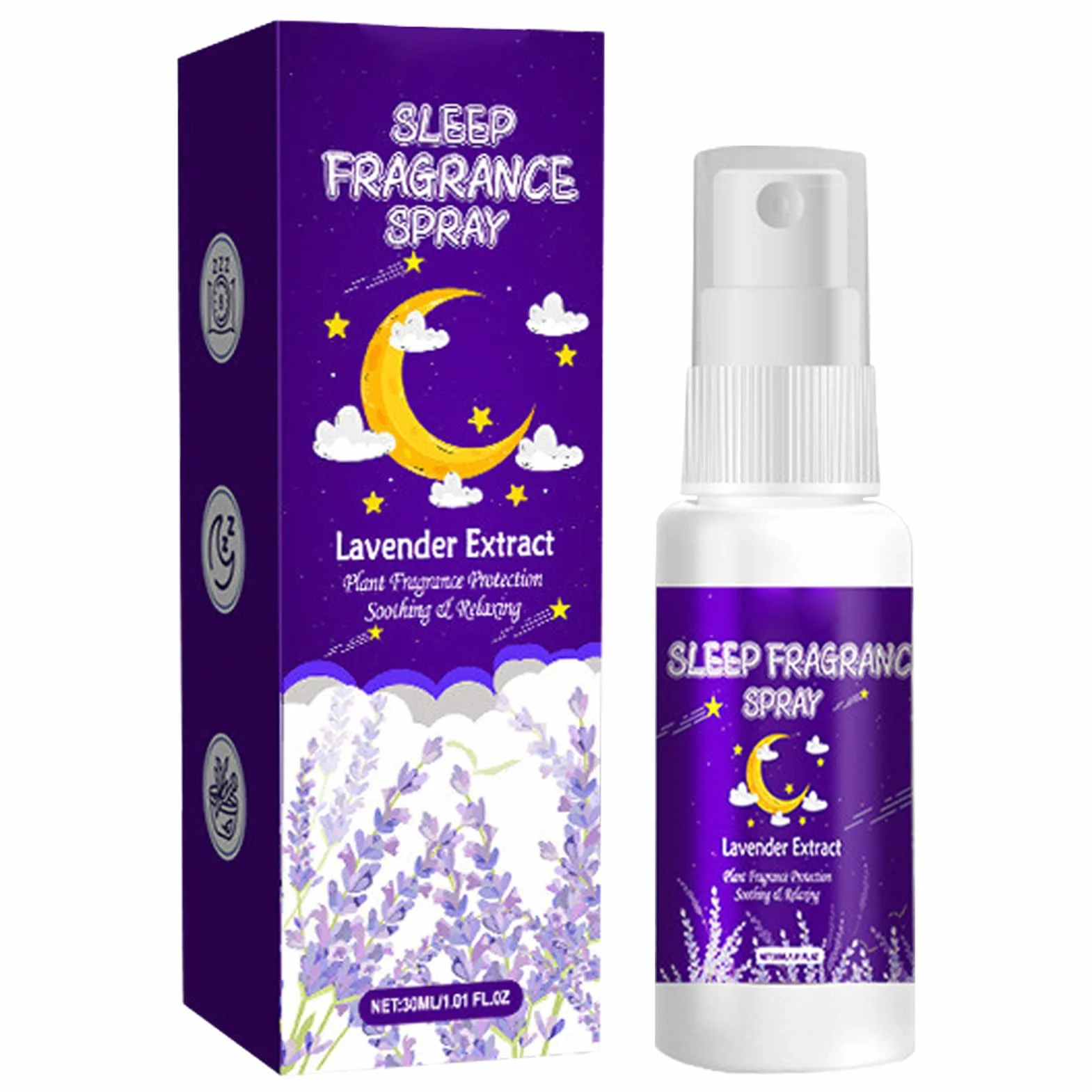 Poduszka do aromaterapii, lawenda, butelka z rozpylaczem do spania, 30 ml, naturalna mgiełka olejowa na noc, pojemnik z PCW, z delikatnym zapachem, pomoc w zasypianiu, zapach aromaterapii, do biura