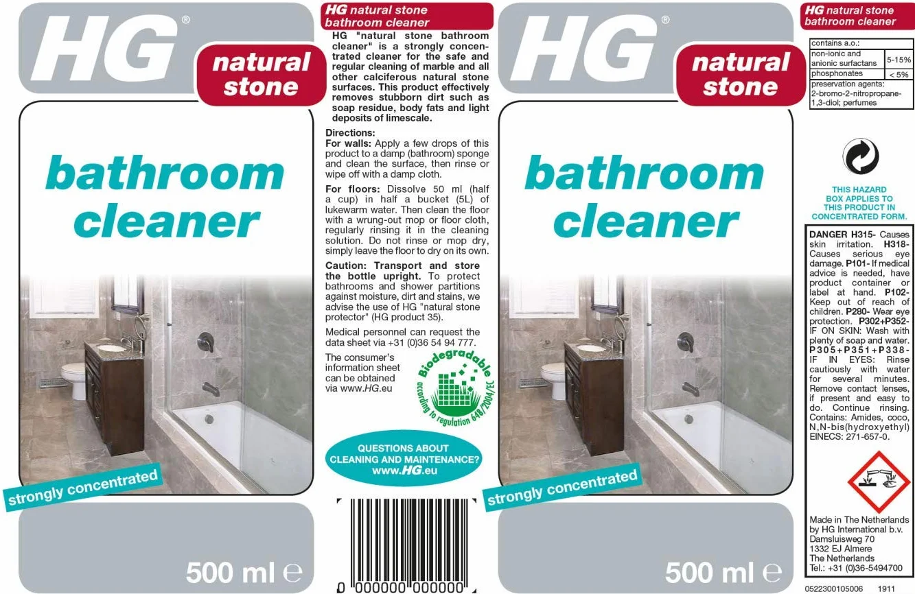 HG Środek czyszczący do łazienki 500 ml do kamienia naturalnego