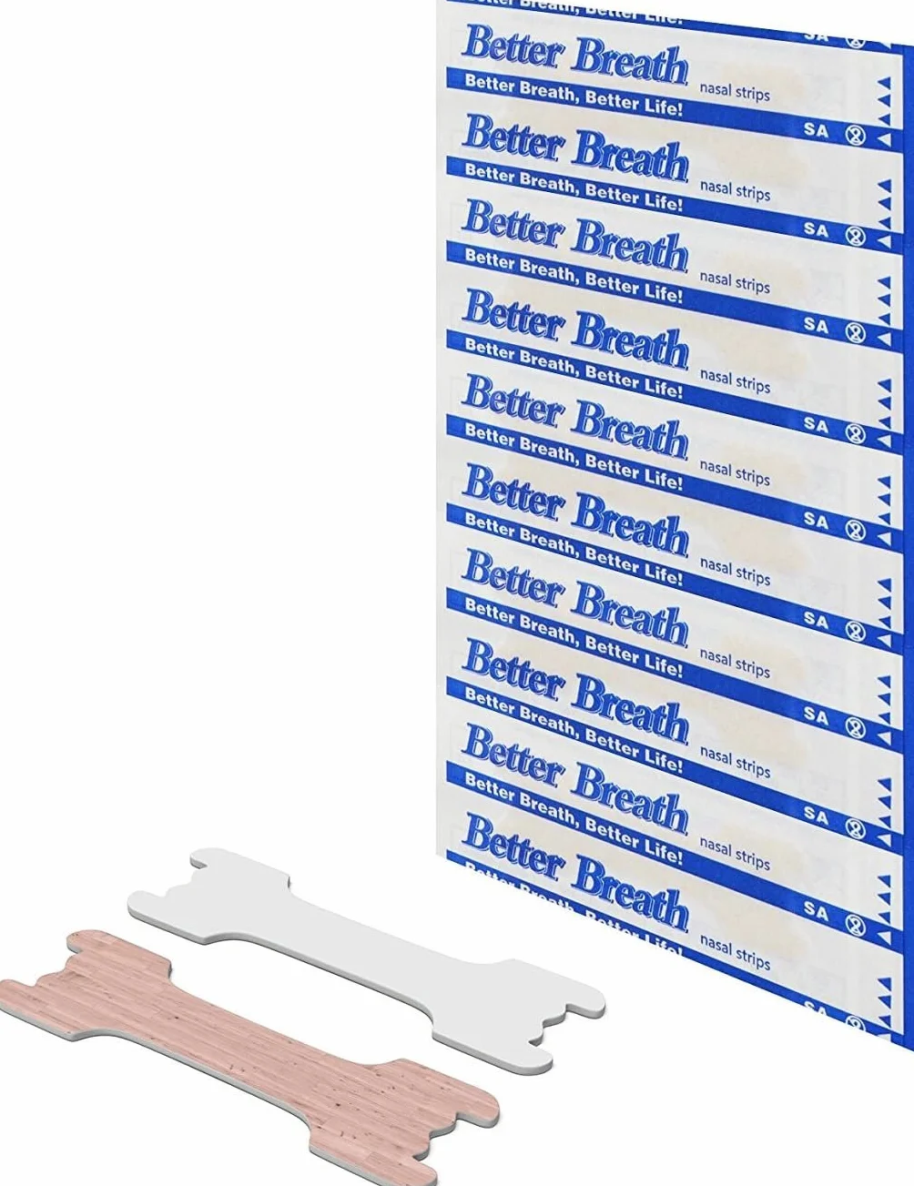 Better Breath Lepszy oddech - kolor skóry, rozmiar L, plamy hałasu, łatwy w użyciu, do snu i chrapania, 100 sztuk