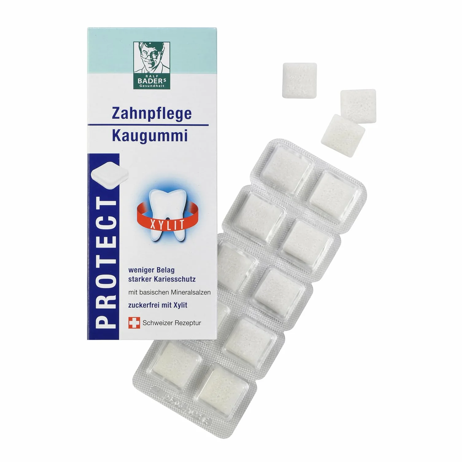 Ralf BADERs Gesundheit guma do żucia z ksylitolem 3 x 20 kwadratów