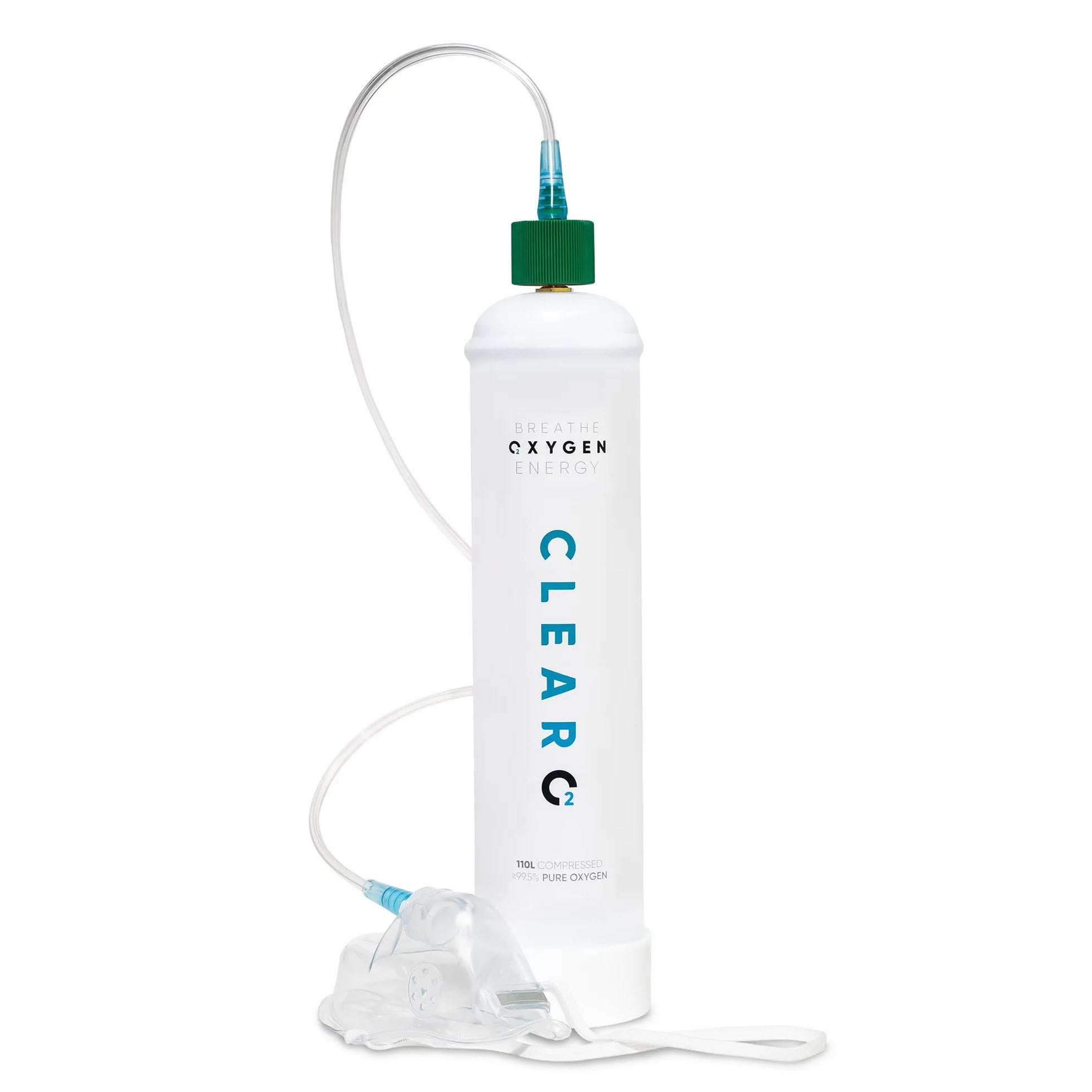 ClearO2 110 l butelka na tlen z zaworem stałym, maską i wężem
