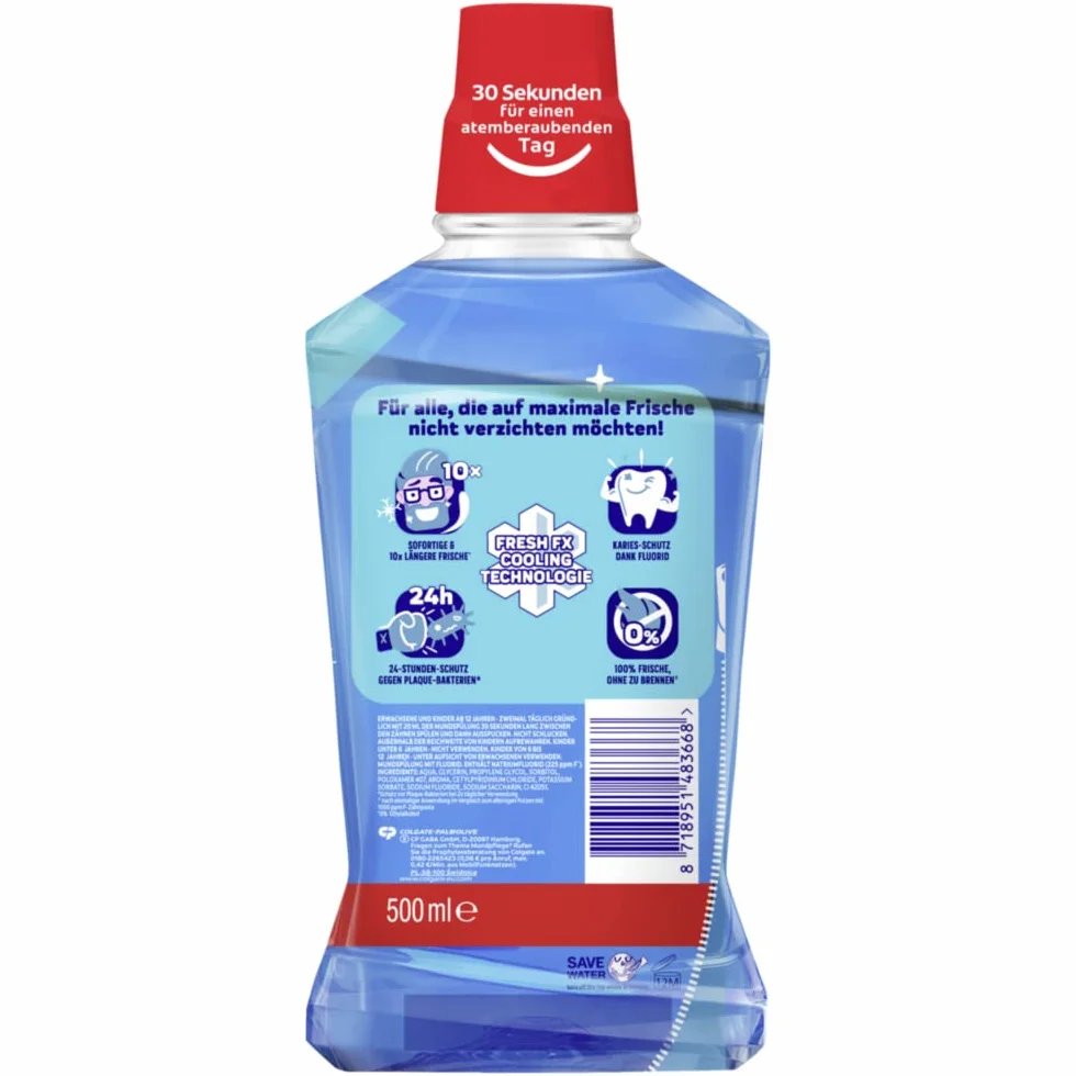 Colgate zestaw 6 butelek płukania jamy ustnej 500 ml świeżość