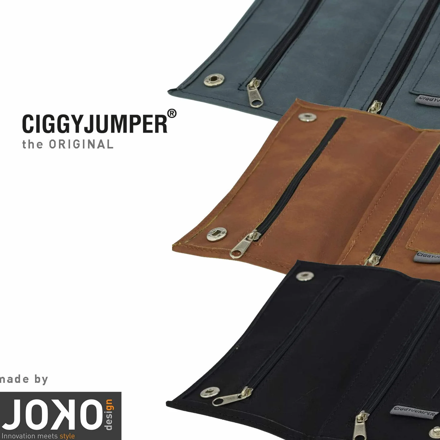 Torba na tytoń Used Leather Touch, worek obrotowy z przegródkami, czarny