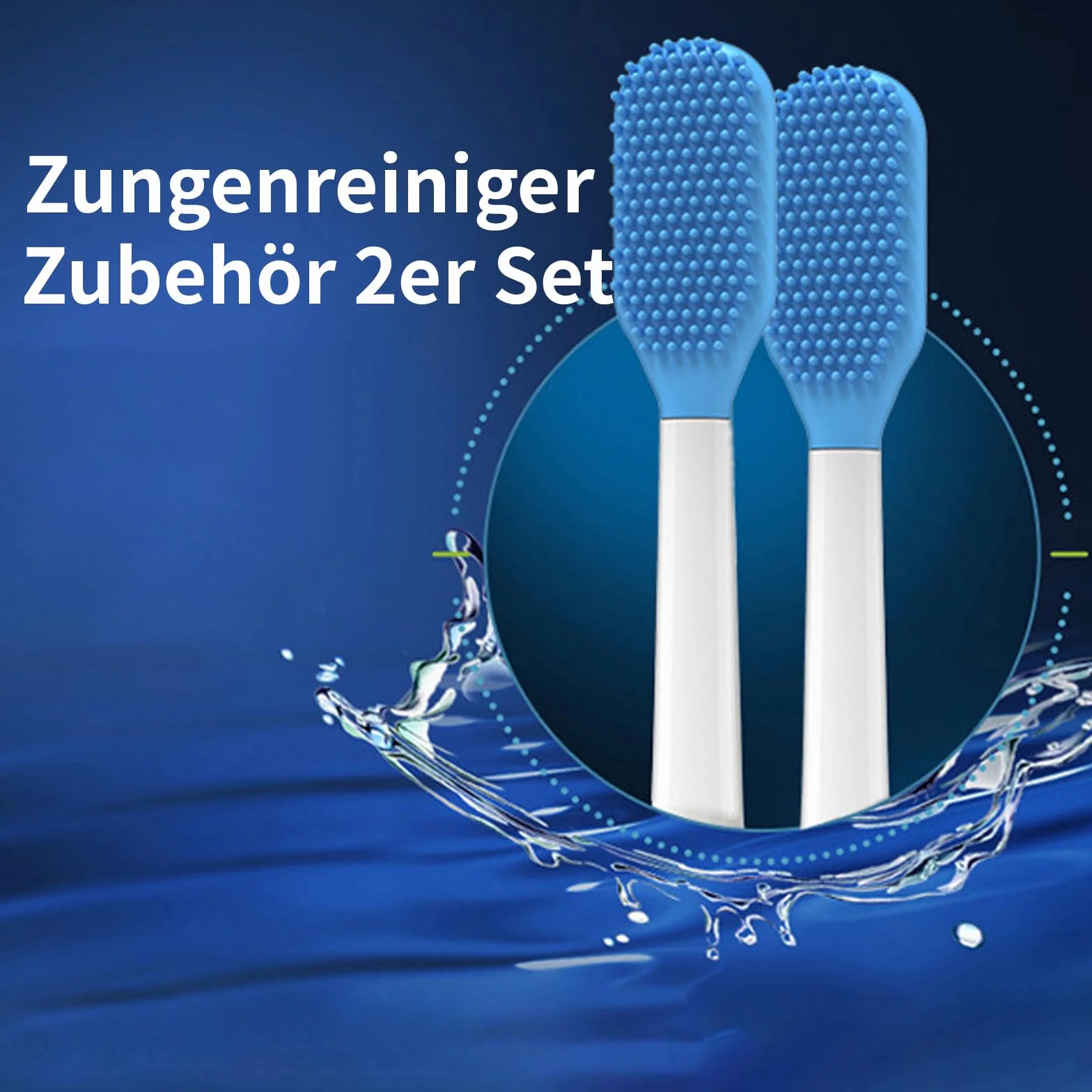 Akcesoria do czyszczenia języka Philips Sonicare/Dontodent – zestaw 2 sztuk, przeciw nieświeżemu oddechowi i bakteriom, akcesoria do elektrycznych szczoteczek do zębów