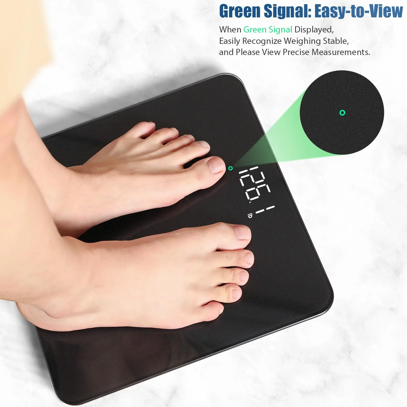 Vitafit Waga Cyfrowa, Wysoka Dokładność 0,05kg przez Nasze Profesjonalna Waga Fabryka Od 2001, Waga Cyfrowa do Ciala LED Step-on, 3 Baterie AAA W Zestawie, 182kg, Spray Srebrno-Czarny