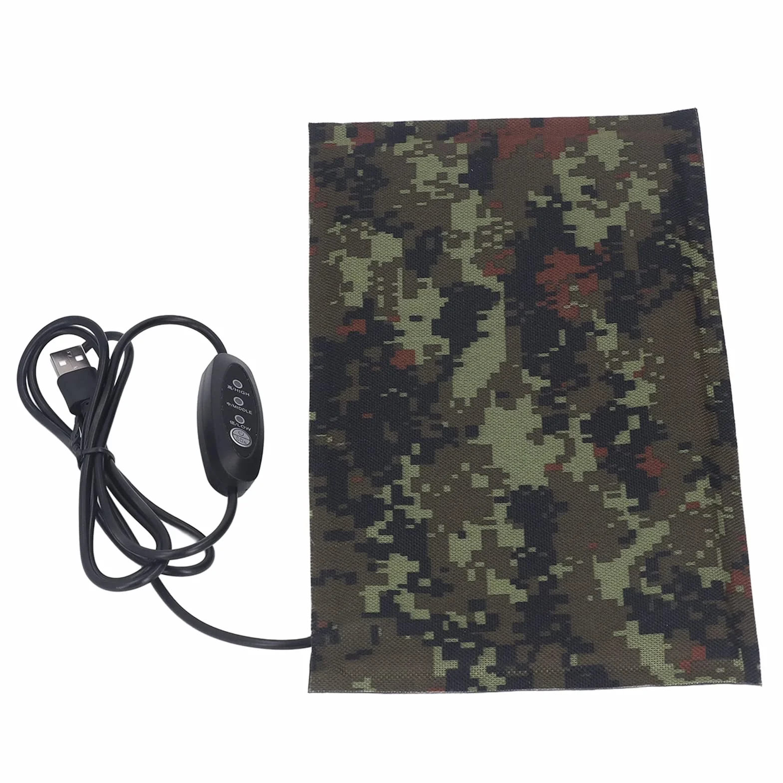 Grzejnik USB – Arkusz grzewczy elektryczny do podgrzewania tkanin, wodoodporny, z 3 poziomami temperatury, wymiary: 15 x 28 cm (1 para)