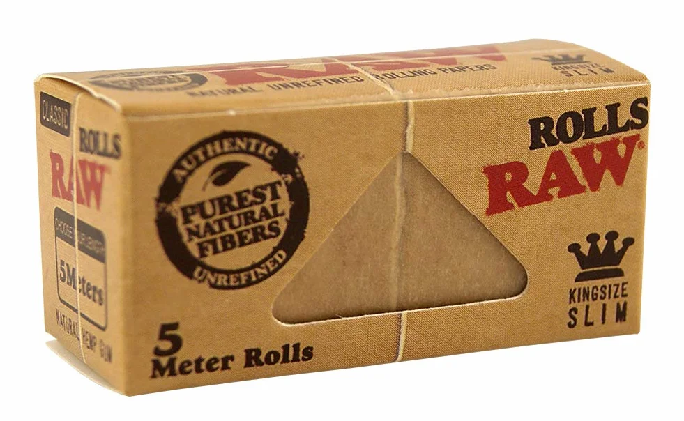 RAW Classic Rolls Slim 5 m Niewybielana 12 Rolki