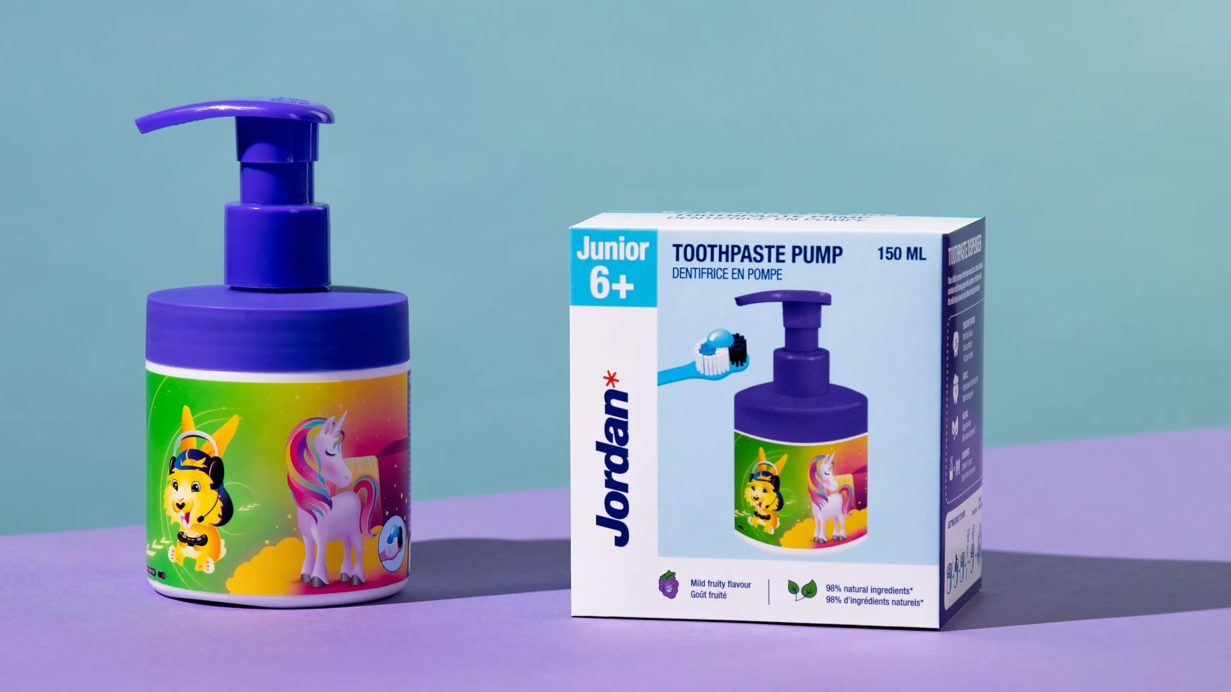 JORDAN JUNIOR PASTA DO ZĘBÓW W POMPCE 6-12 LAT 150 ML