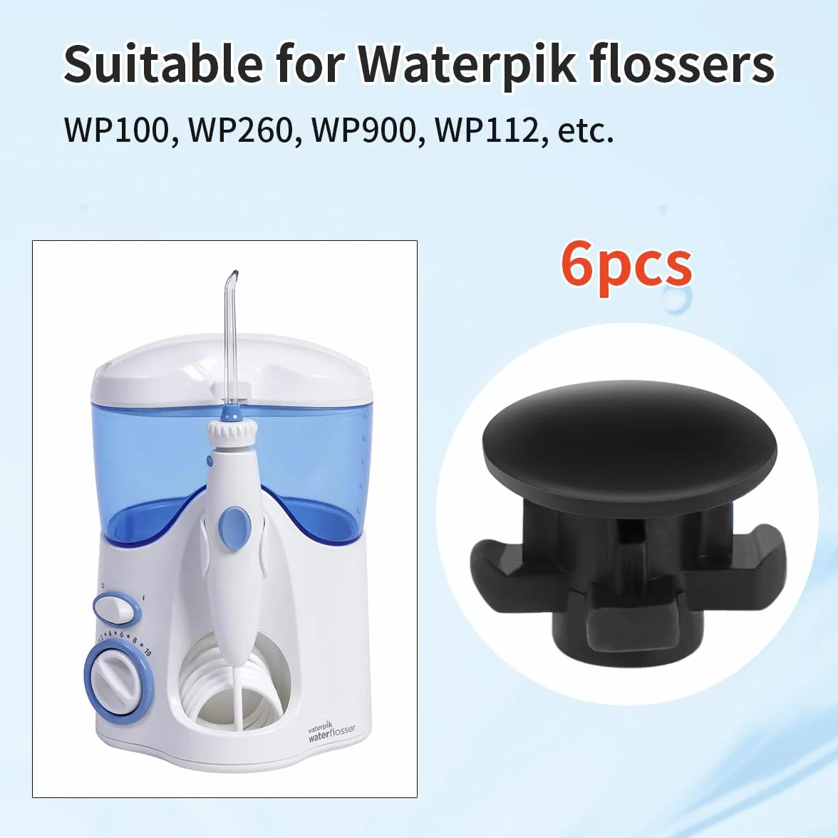 YanBan 6 szt. Korek wodny kompatybilny z Waterpik WP-100 WP100 akcesoriami do czyszczenia zębów