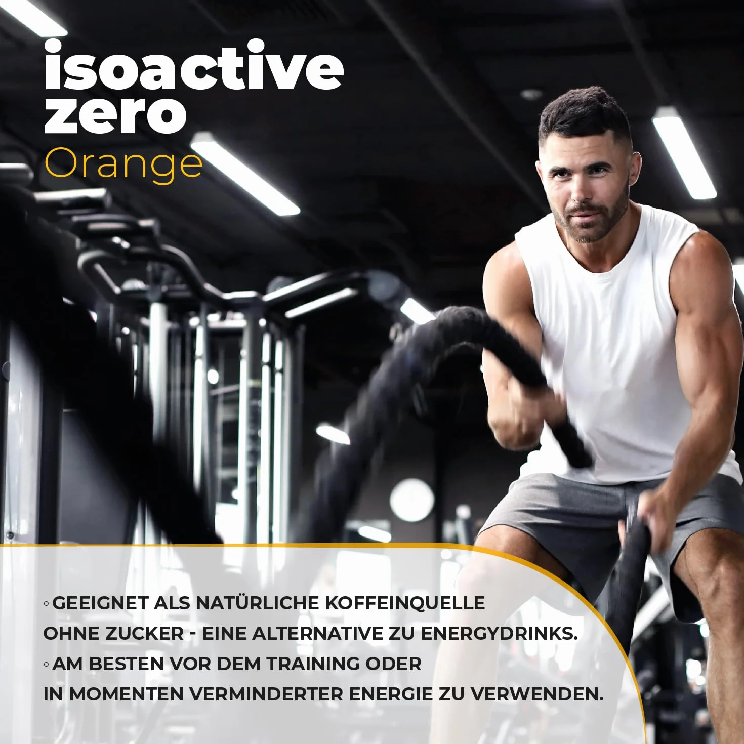 Activlab ISOACTIVE ZERO o smaku pomarańczowym – napój izotoniczny bez cukru z elektrolitami i ekstraktem z guarany, 225 g, bez kalorii, witaminy z grupy B