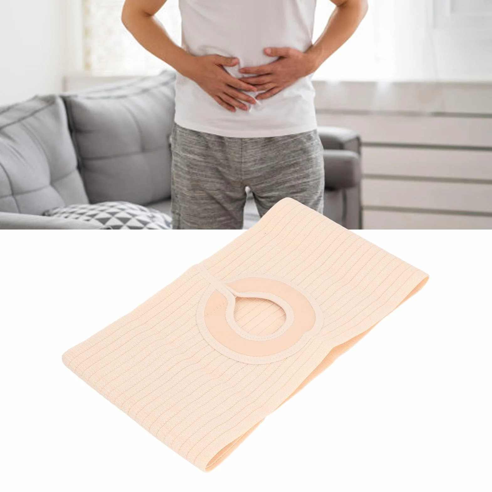 Stoma pasek podtrzymujący przepuklinę brzucha, elastyczny pasek na przepuklinę, elastyczny pasek na przepuklinę Ostomy, elastyczny, miękki, oddychający, medyczny pasek Ostomy, dla mężczyzn i kobiet